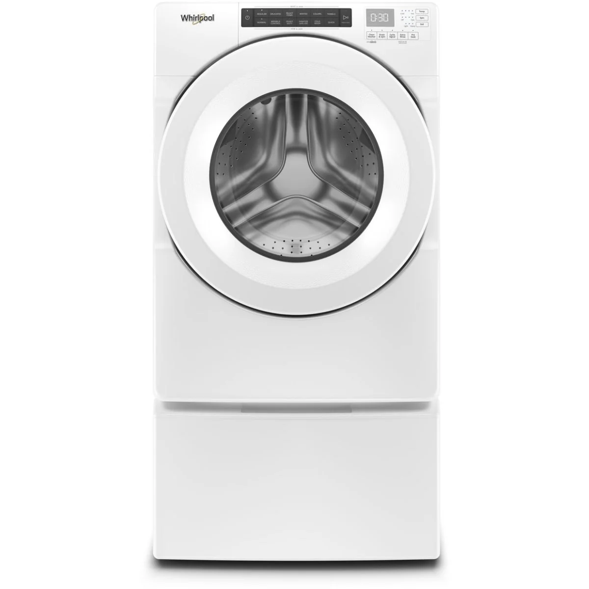 Whirlpool 4.3 cu. ft. White Closet Depth Stackable Front Load Washing Machine with Single Dose Dispenser - Image 3