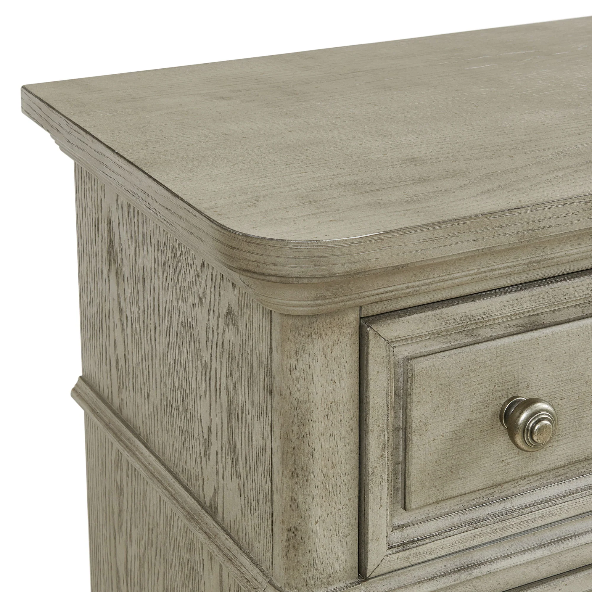 Whit-Ash - 2-Drawer Nightstand With USB - Light Gray - Image 8