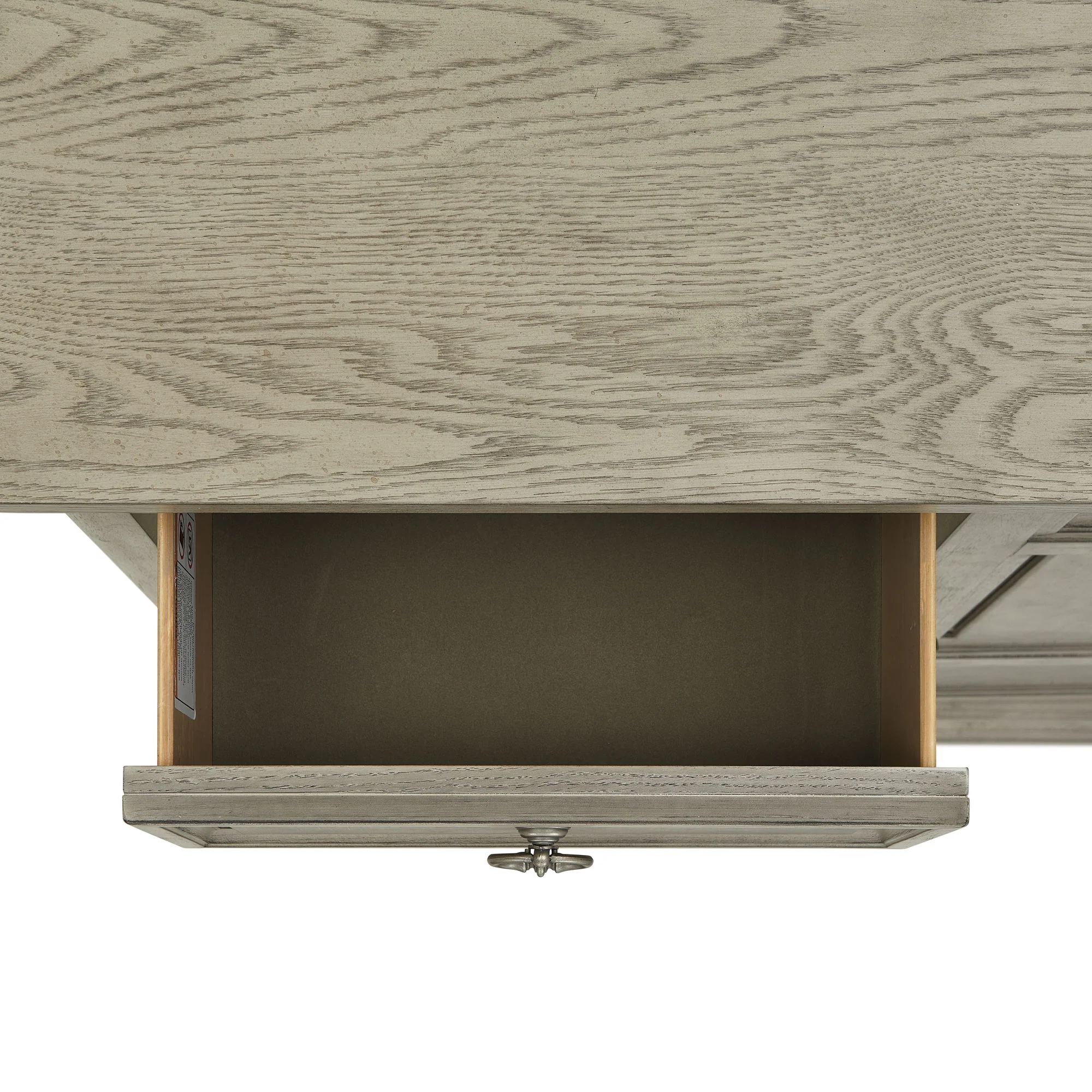 Whit-Ash - 5-Drawer Door Chest - Light Gray - Image 4