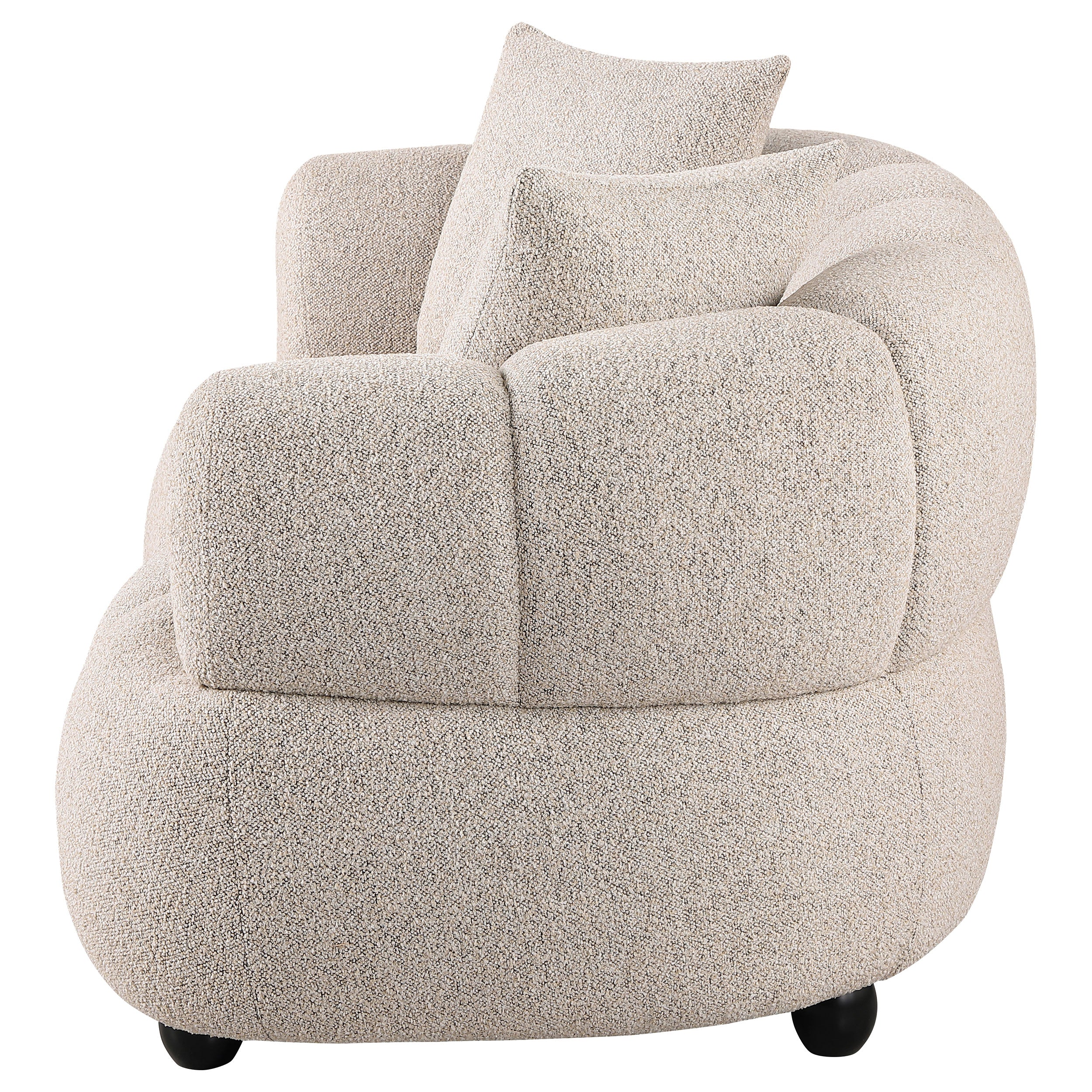 Whitney Contemporary Channel Tufted Boucle Loveseat - Image 5