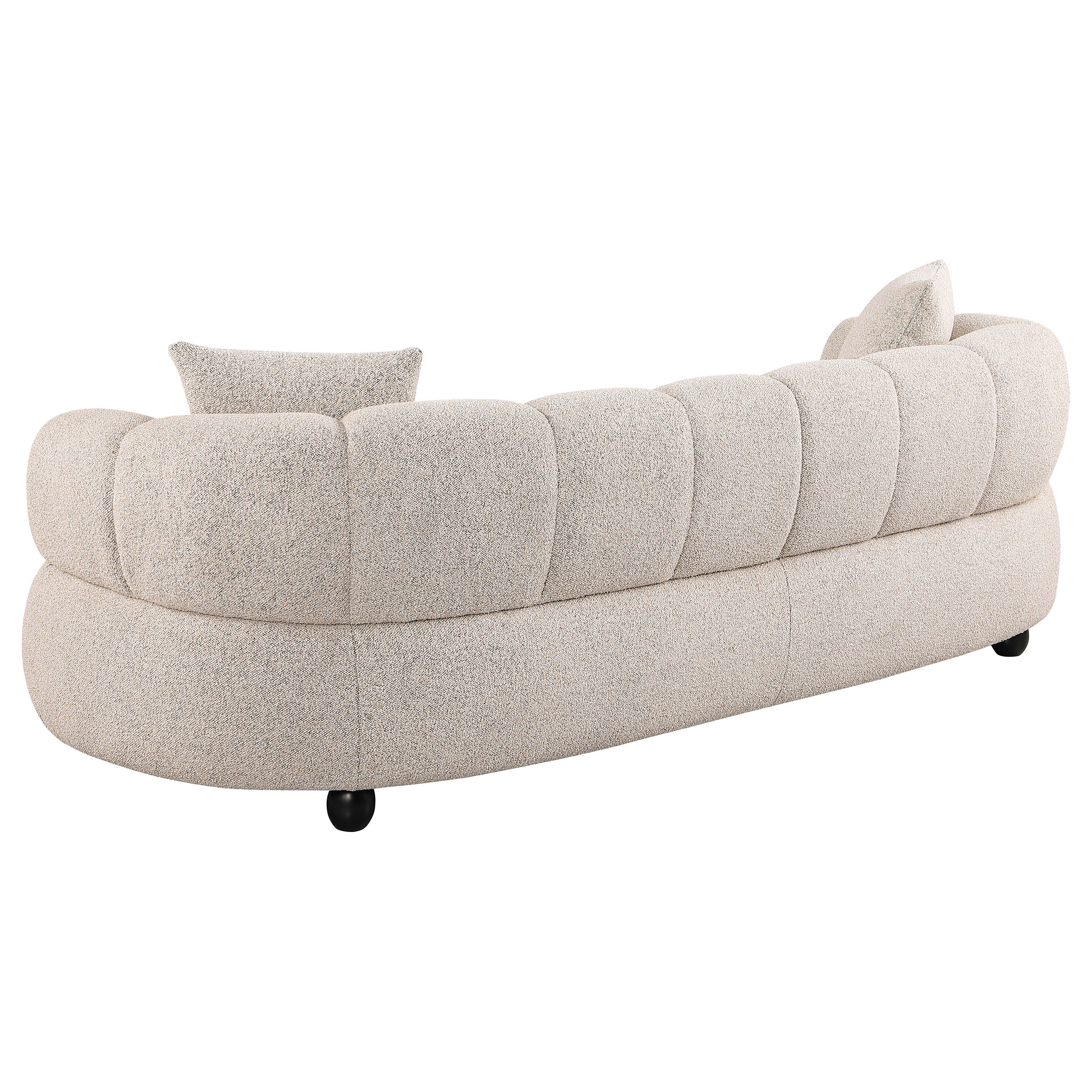 Whitney Contemporary Channel Tufted Boucle Sofa - Image 4