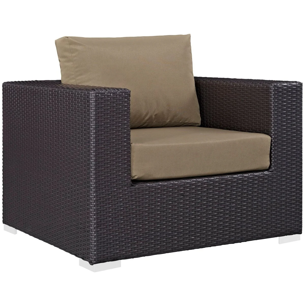 Wicker Outdoor Patio Armchair with Cushions - Comfortable All-Weather Seat for Patio - Image 13