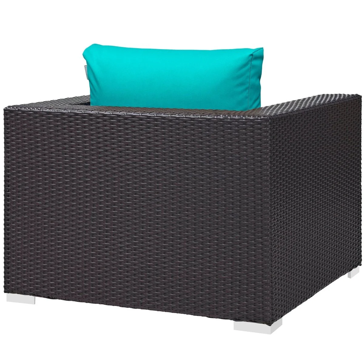 Wicker Outdoor Patio Armchair with Cushions - Comfortable All-Weather Seat for Patio - Image 7