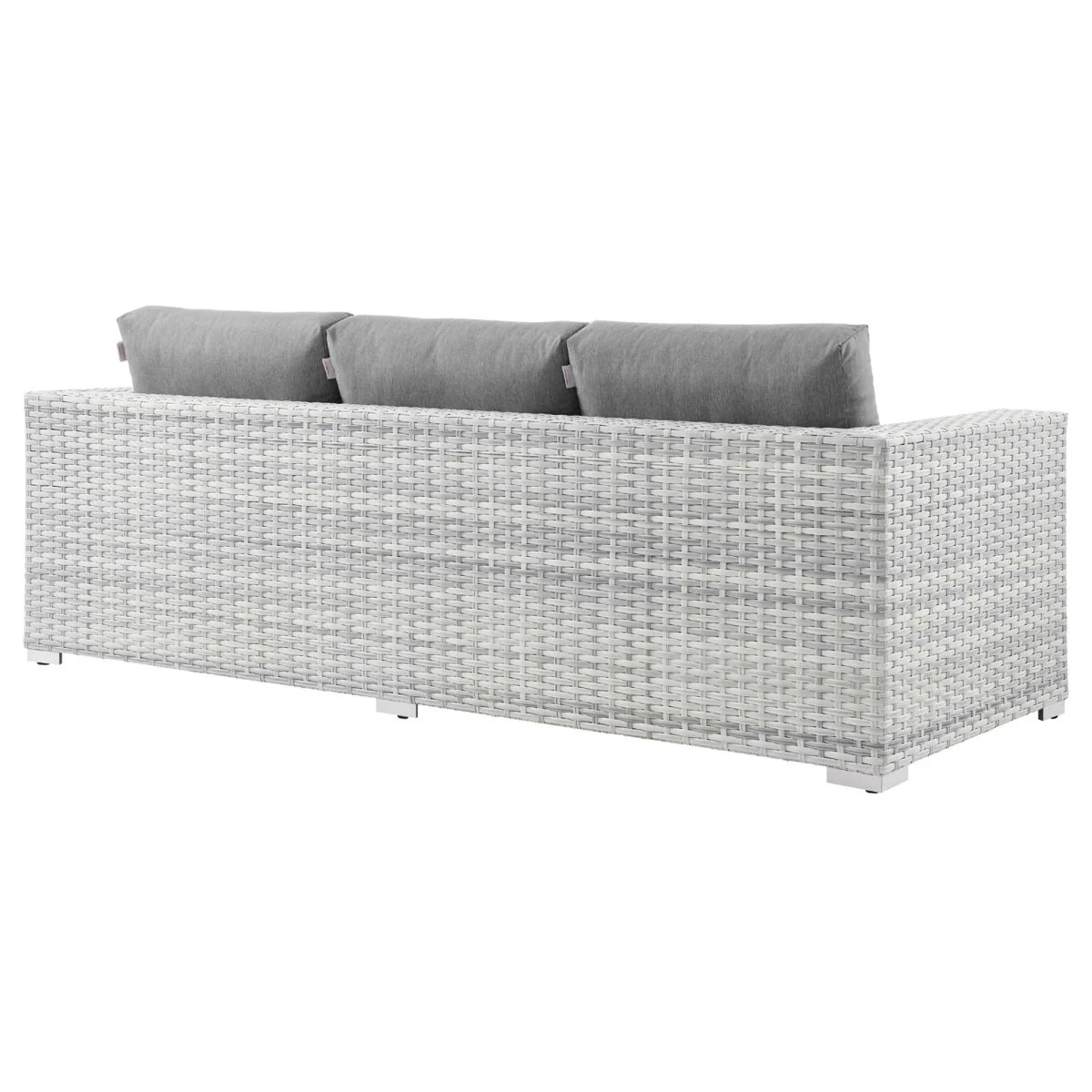 Wicker Outdoor Patio Sofa with Cushioned Seating and Durable All-Weather Construction - Image 13