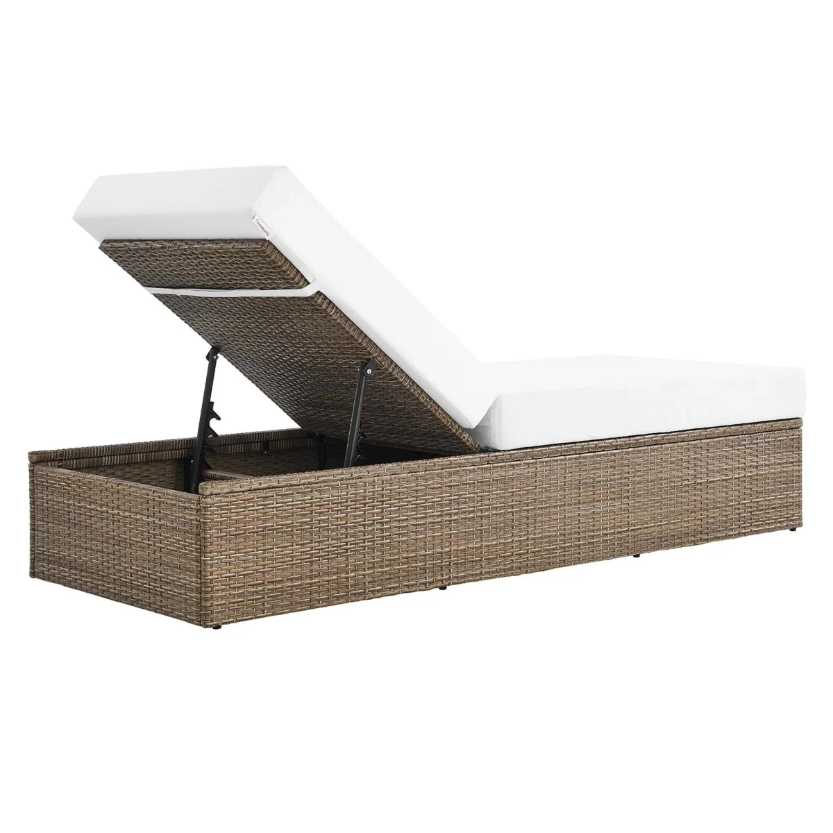 Wicker Rattan Outdoor Chaise Lounge Chair with Cushion, Durable Patio Seating - Image 7
