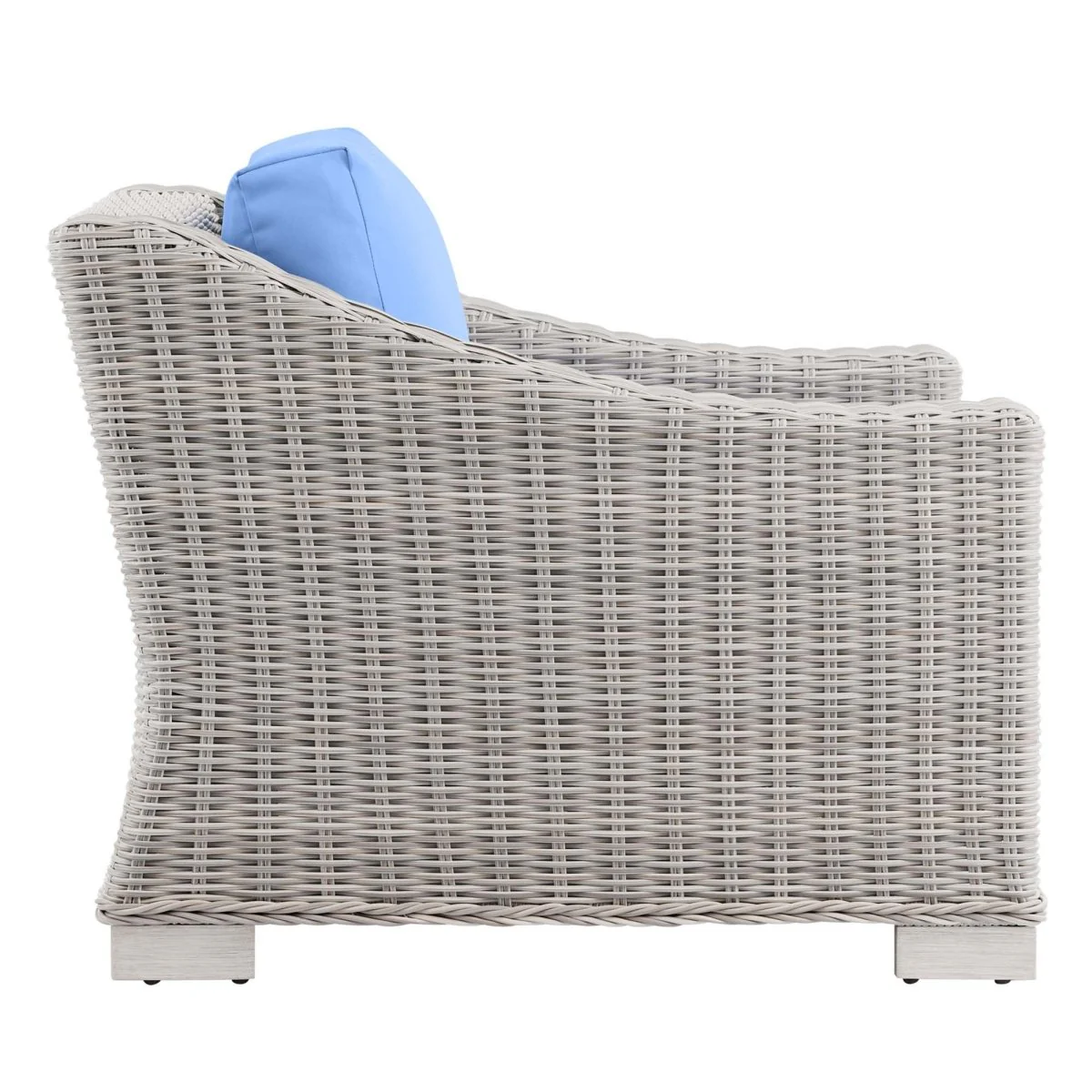 Wicker Rattan Outdoor Patio Armchair with Cushioned Seat and Armrests, Weather-Resistant - Image 21