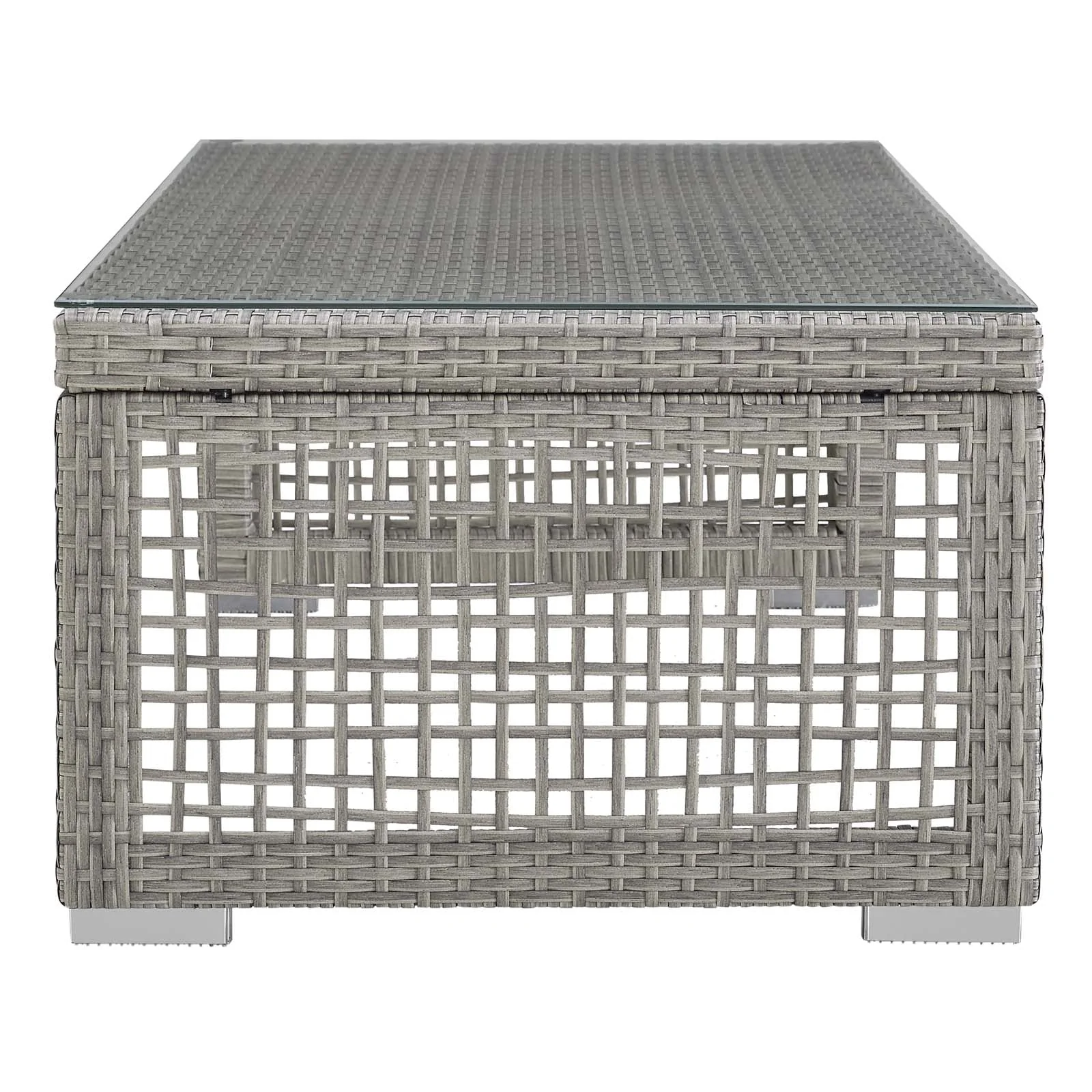 Wicker Rattan Outdoor Patio Furniture Conversation Set with Table and Cushioned Seating - Image 19