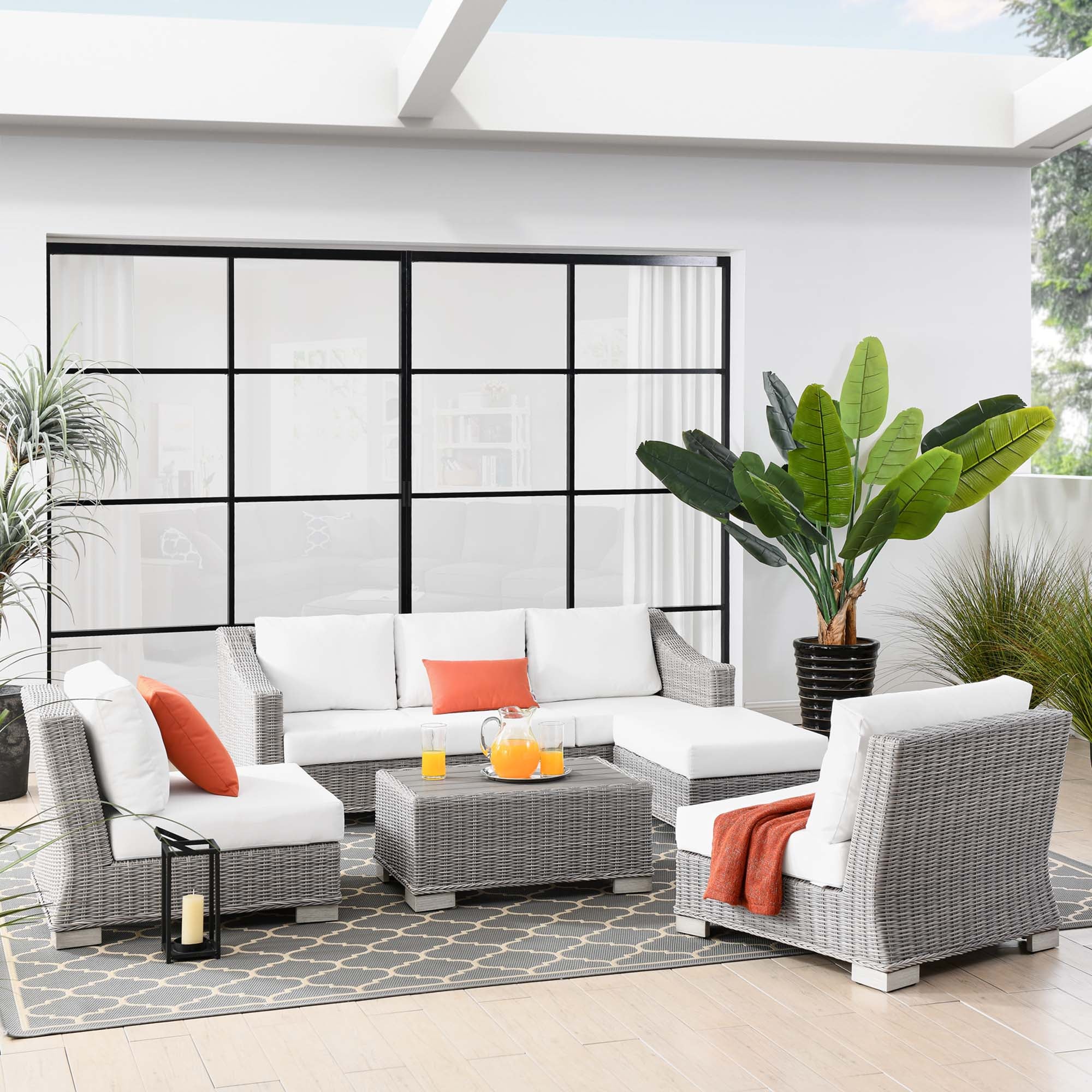 Wicker Rattan Outdoor Patio Furniture Set — Durable All-Weather Seating with Cushions - Image 20