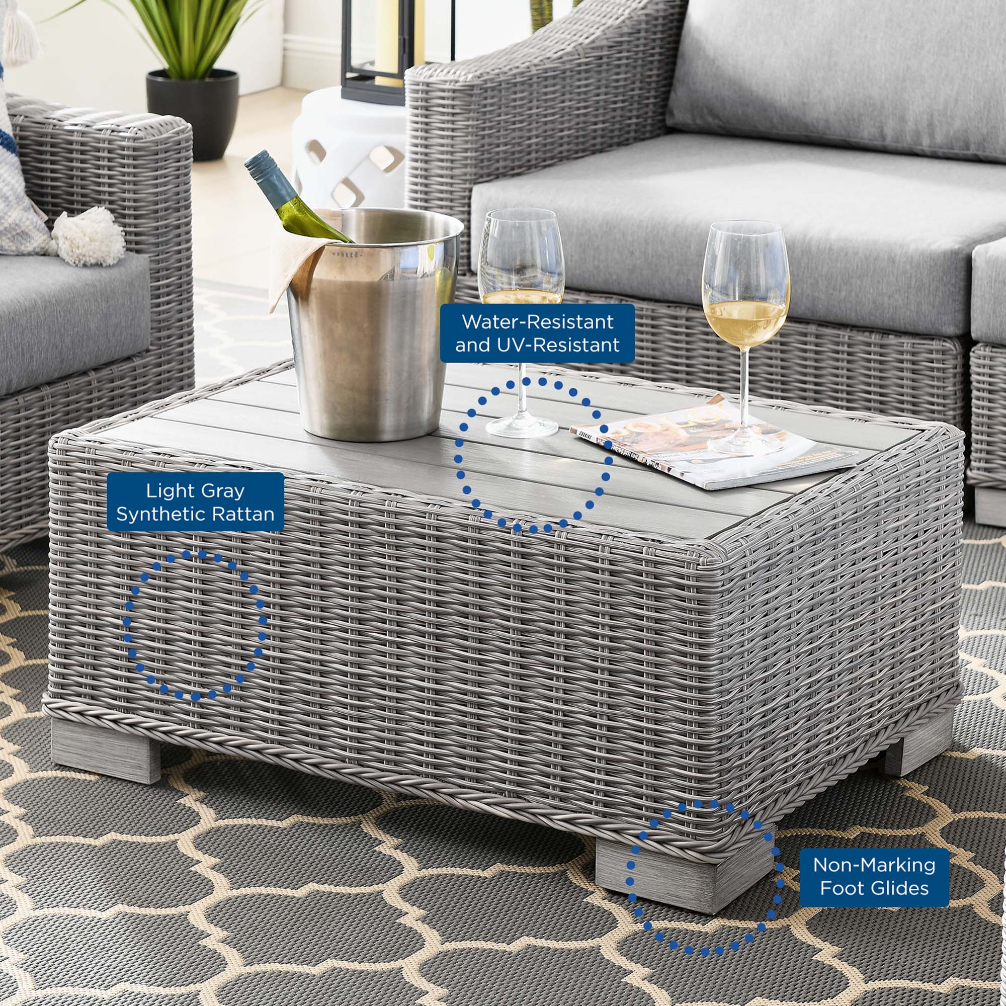 Wicker Rattan Outdoor Patio Furniture Set — Durable All-Weather Seating with Cushions - Image 39