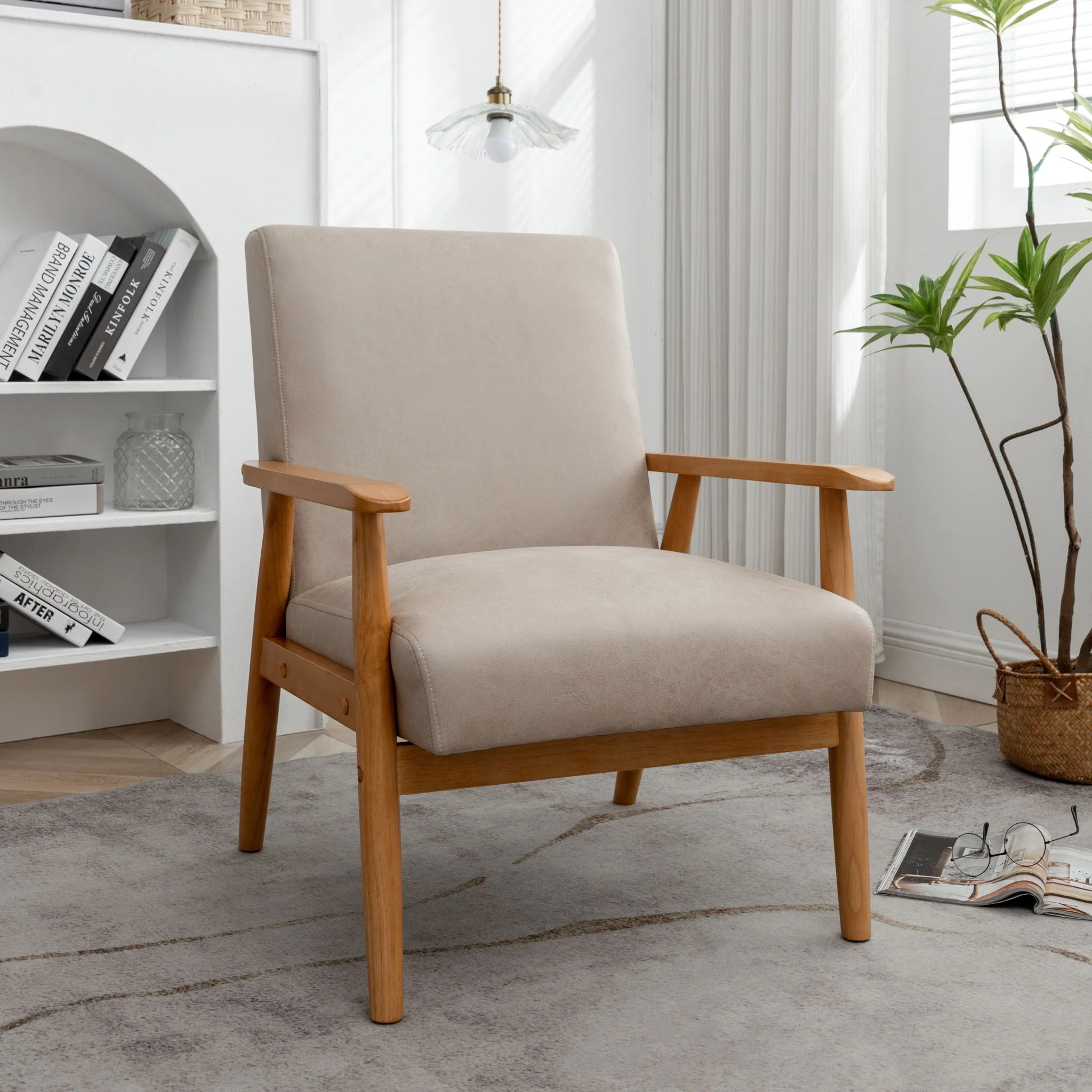 Wide Classic Mid-Century Modern Arm Chair - Image 11