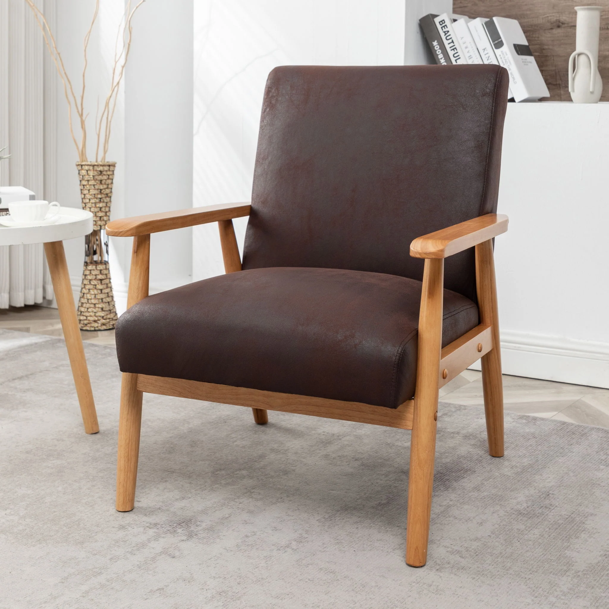 Wide Classic Mid-Century Modern Arm Chair - Image 22