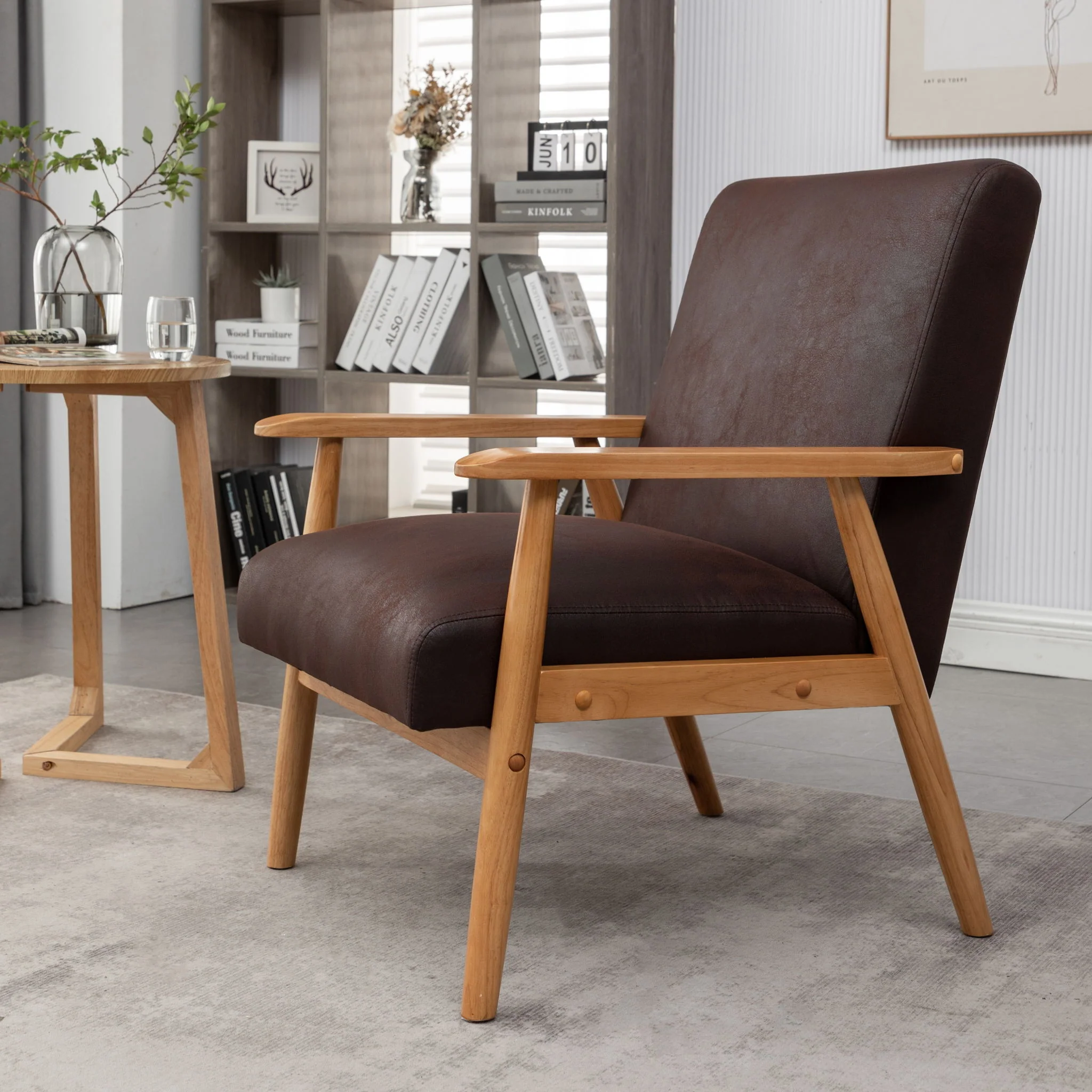 Wide Classic Mid-Century Modern Arm Chair - Image 4