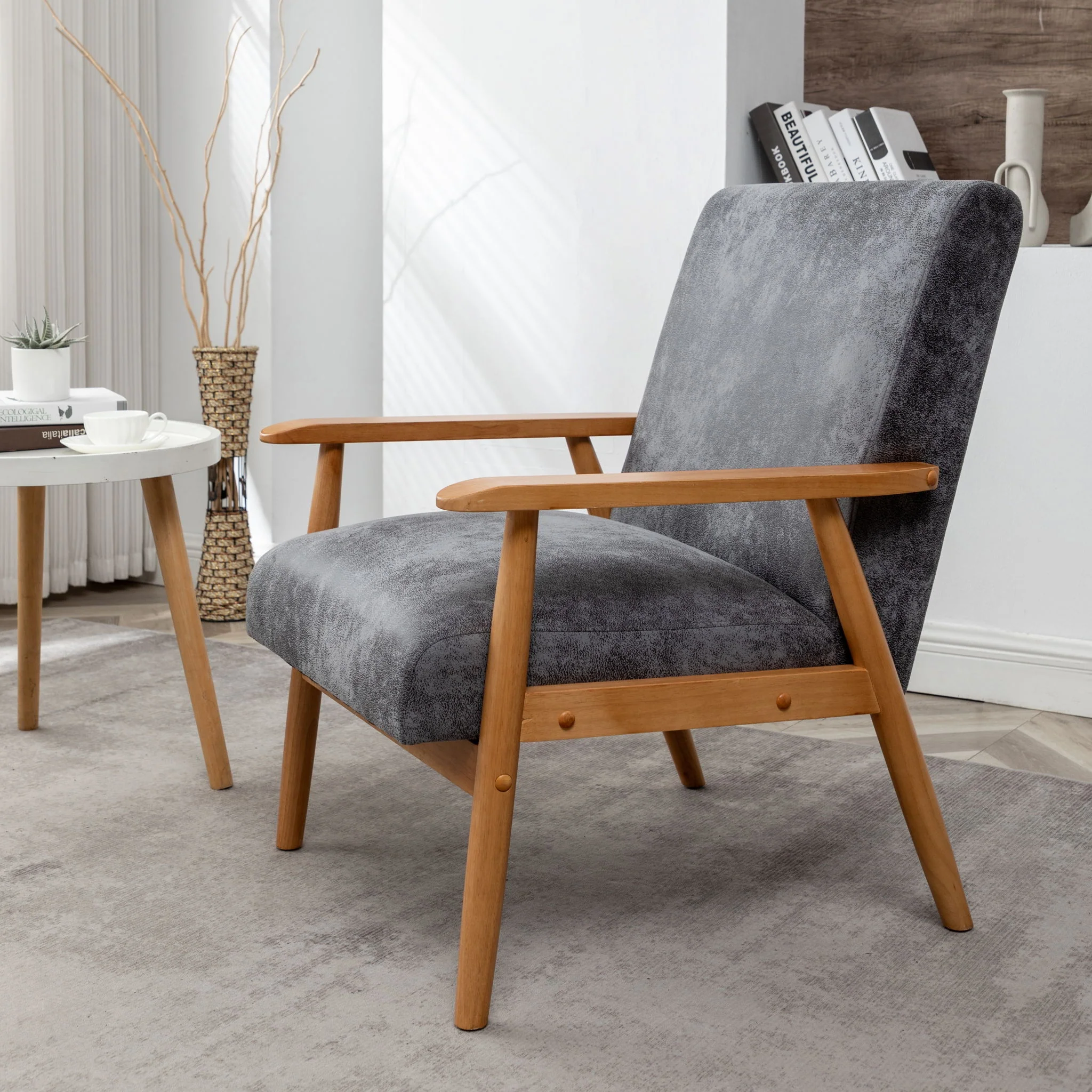 Wide Classic Mid-Century Modern Arm Chair - Image 5
