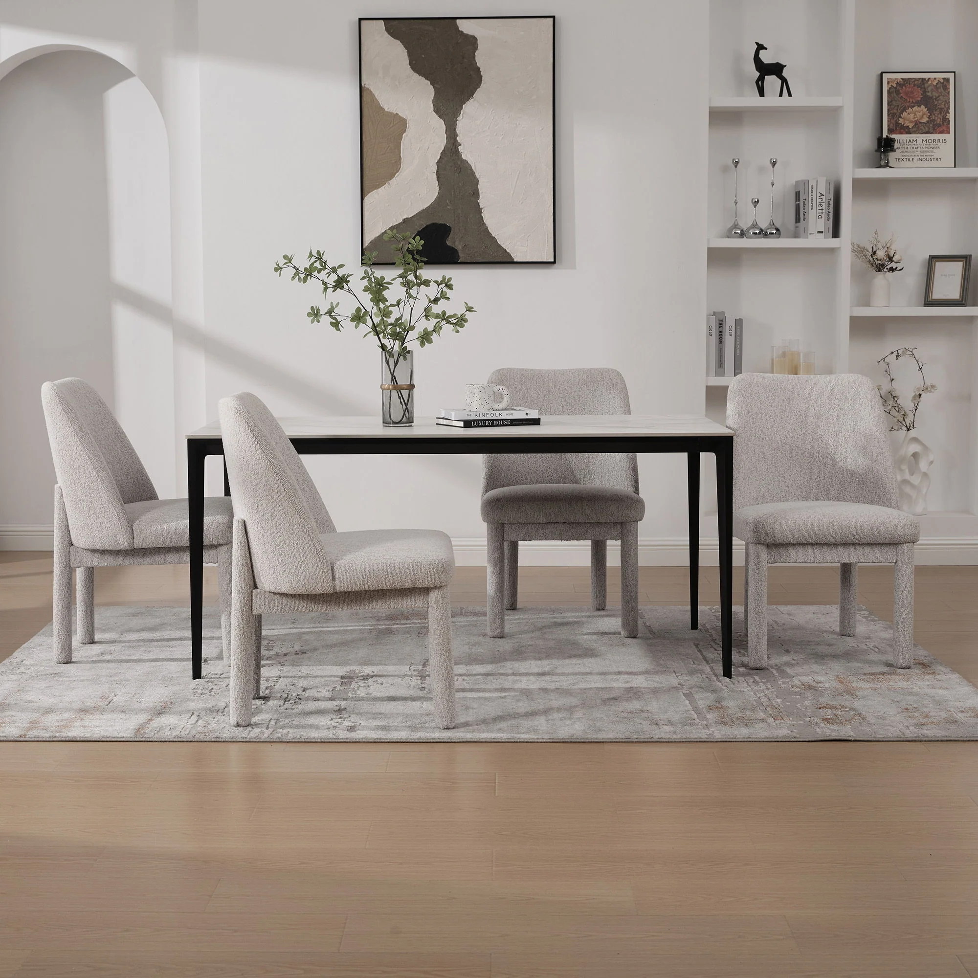 Wide Minimalist Dining Chair - Image 16