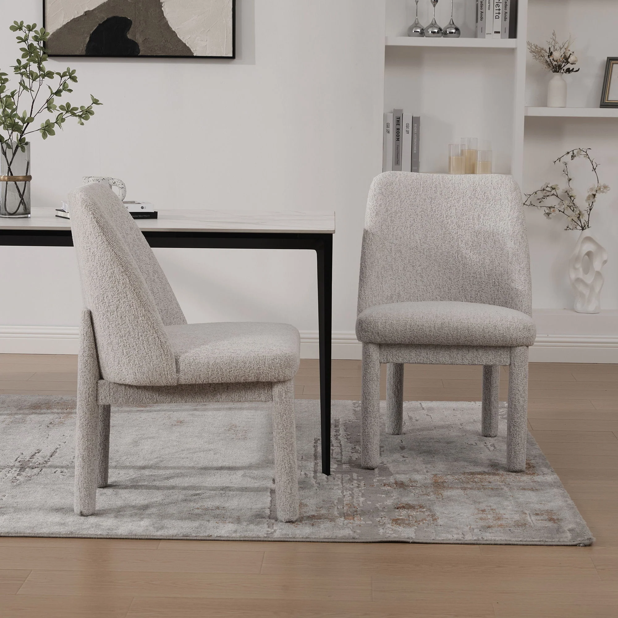 Wide Minimalist Dining Chair - Image 19