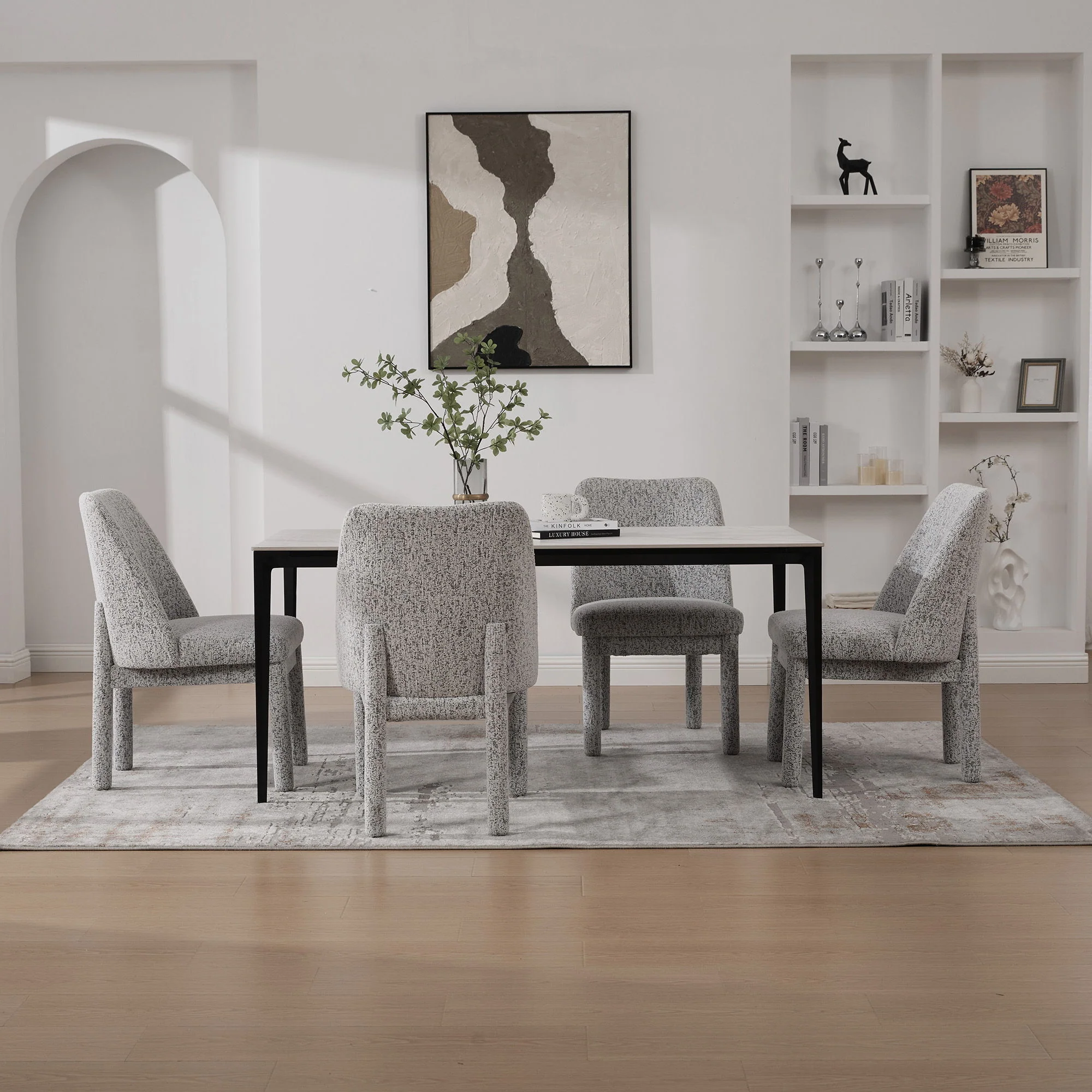 Wide Minimalist Dining Chair - Image 23