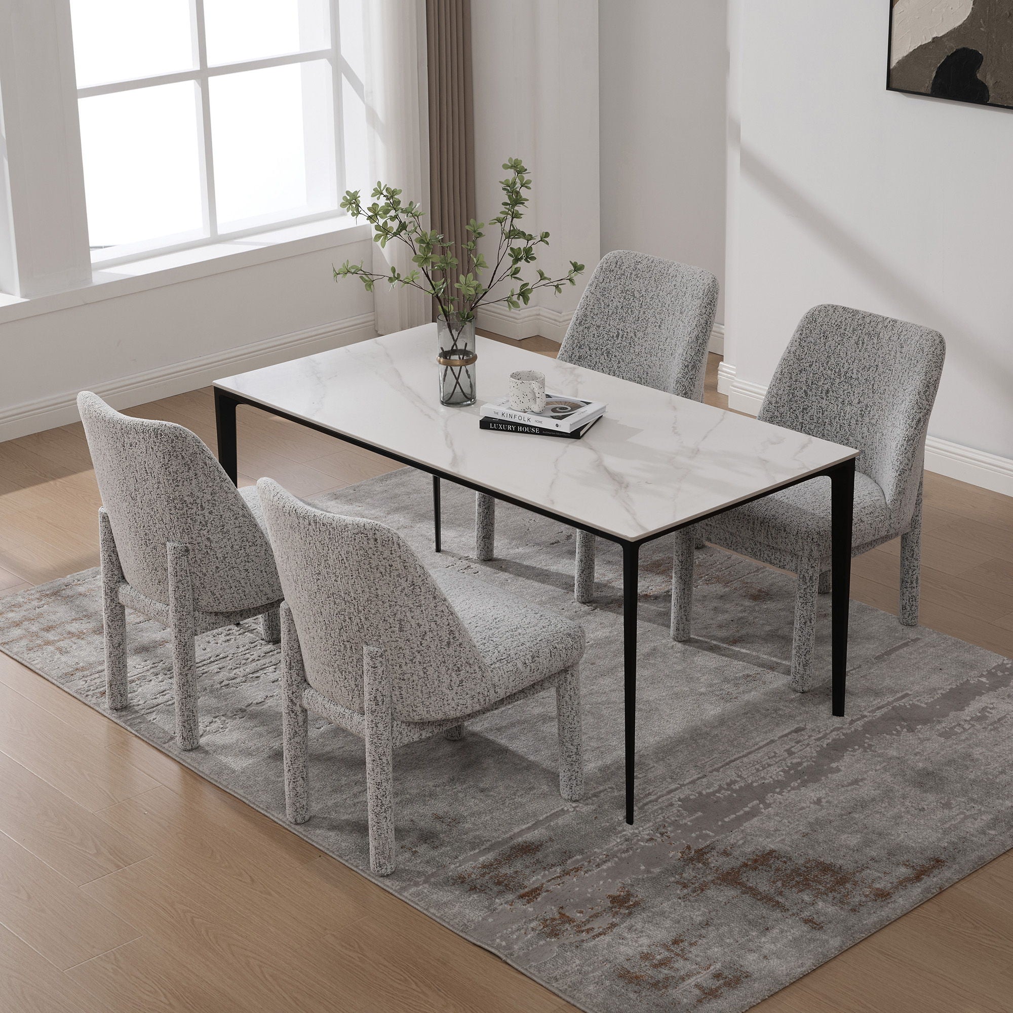 Wide Minimalist Dining Chair - Image 45