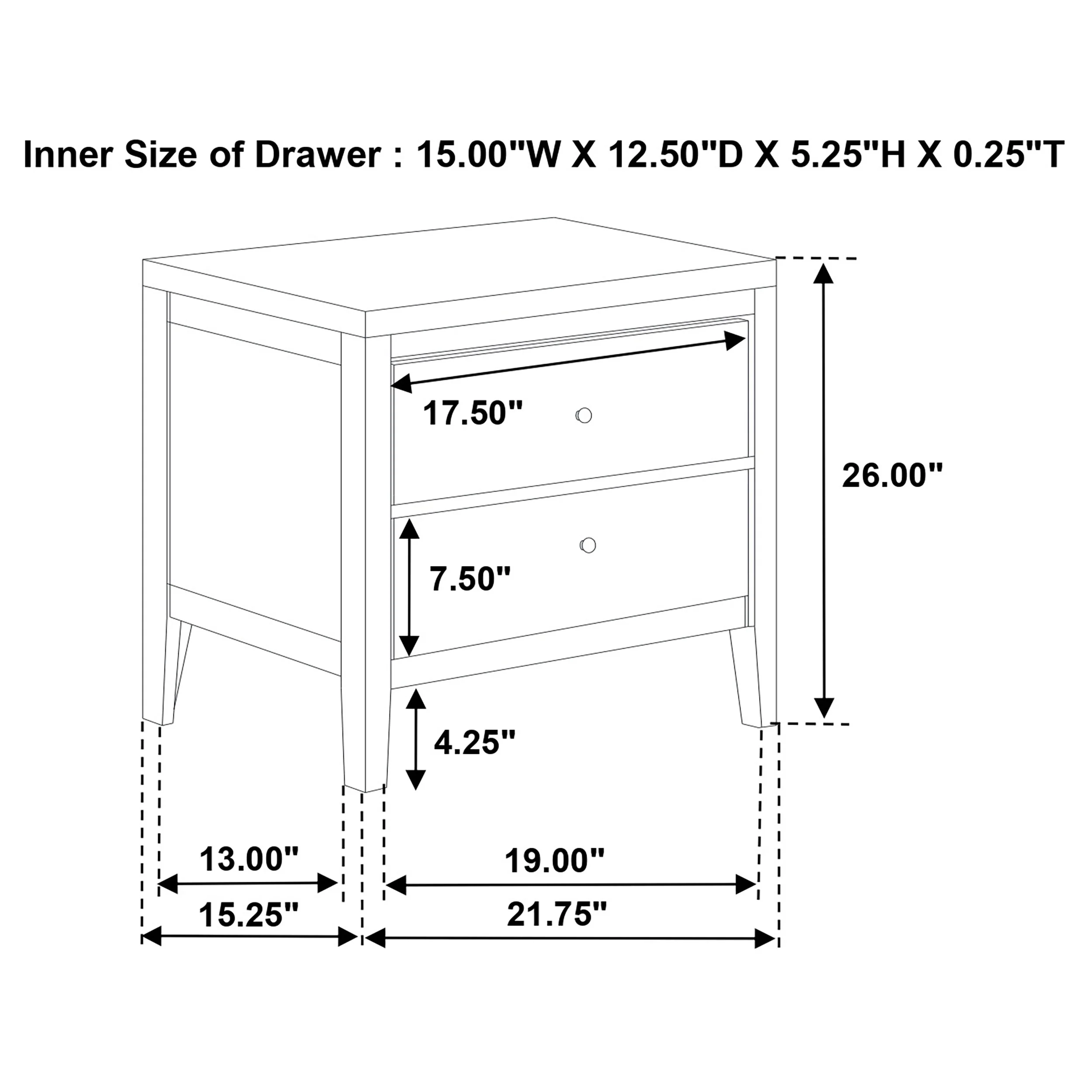 Wilkes 2-Drawer Nightstand, Dark Cocoa - Image 11