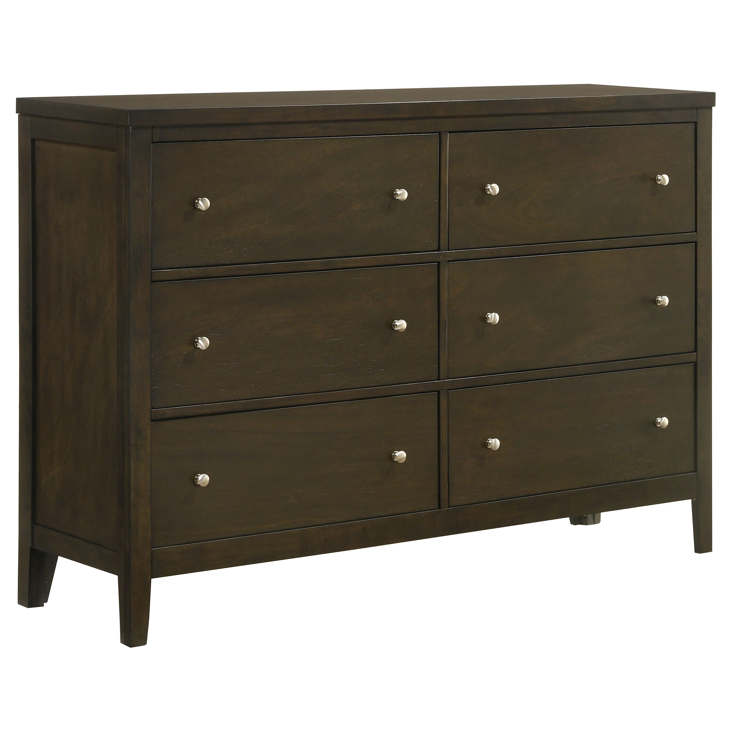Wilkes 6-Drawer Dresser Cabinet, Dark Cocoa