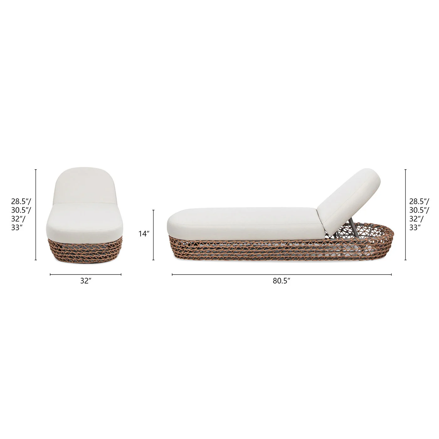 Willow - Sunbrella Upholstered Patio Lounger - Image 3
