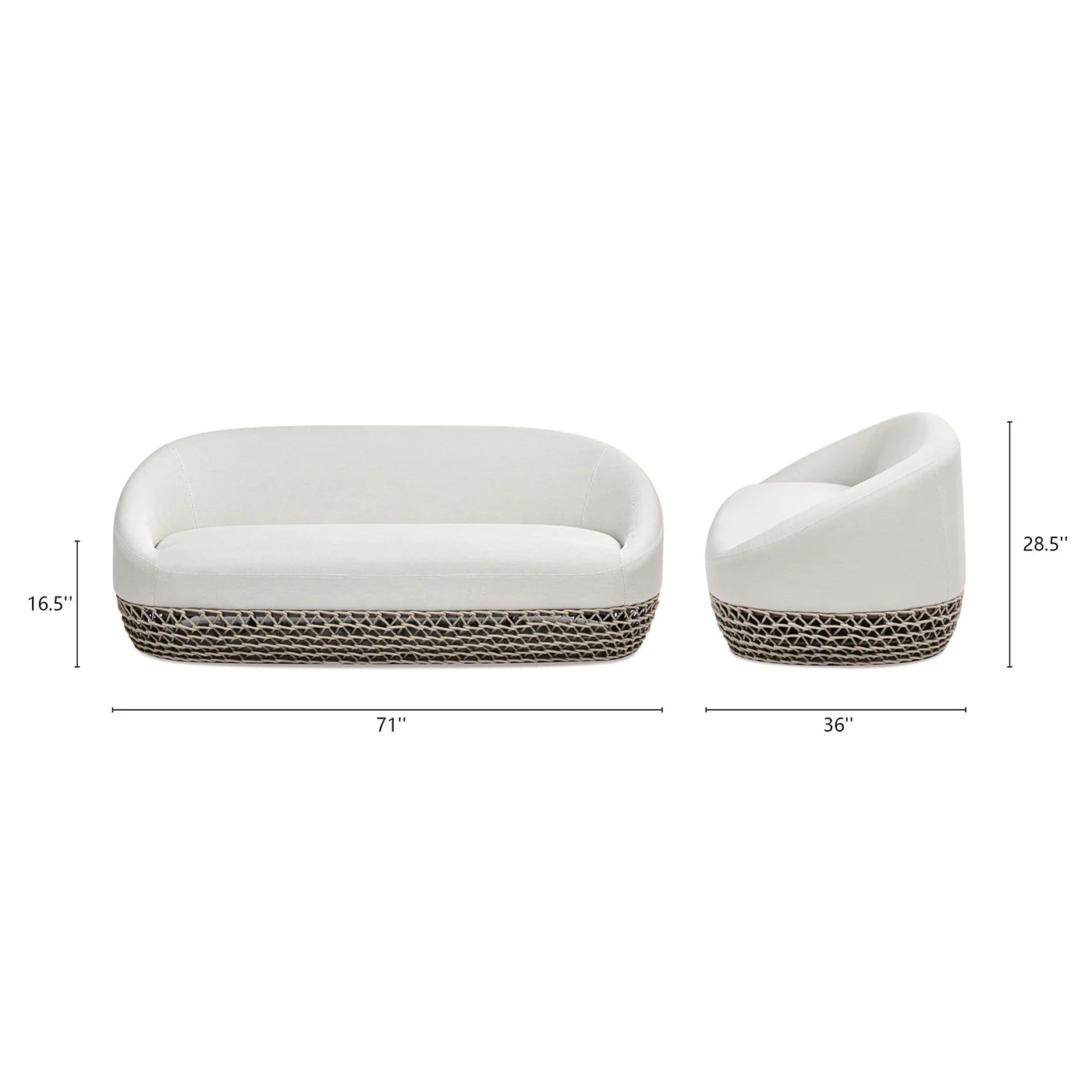 Willow - Upholstered Patio Deep Seating Sofa - Image 14
