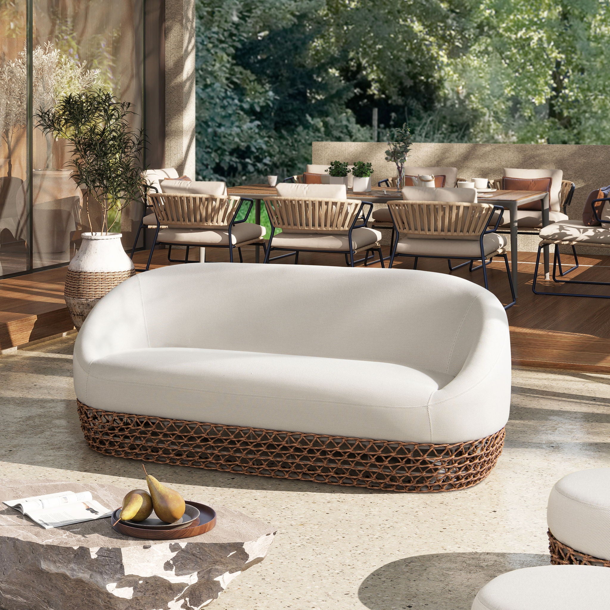 Willow - Upholstered Patio Deep Seating Sofa - Image 17