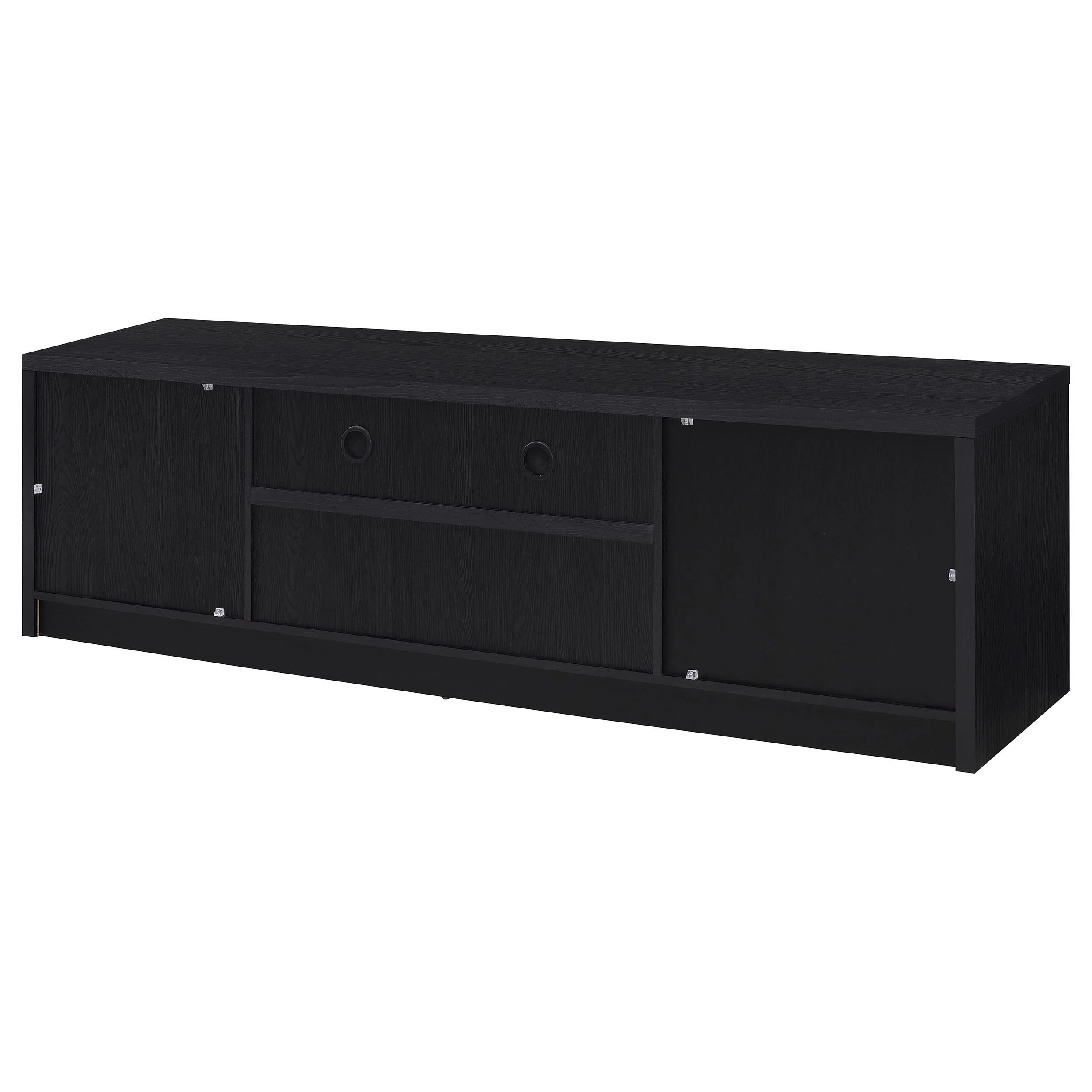 Winfield 78-inch Black TV Stand with 2-Door Storage - Image 6