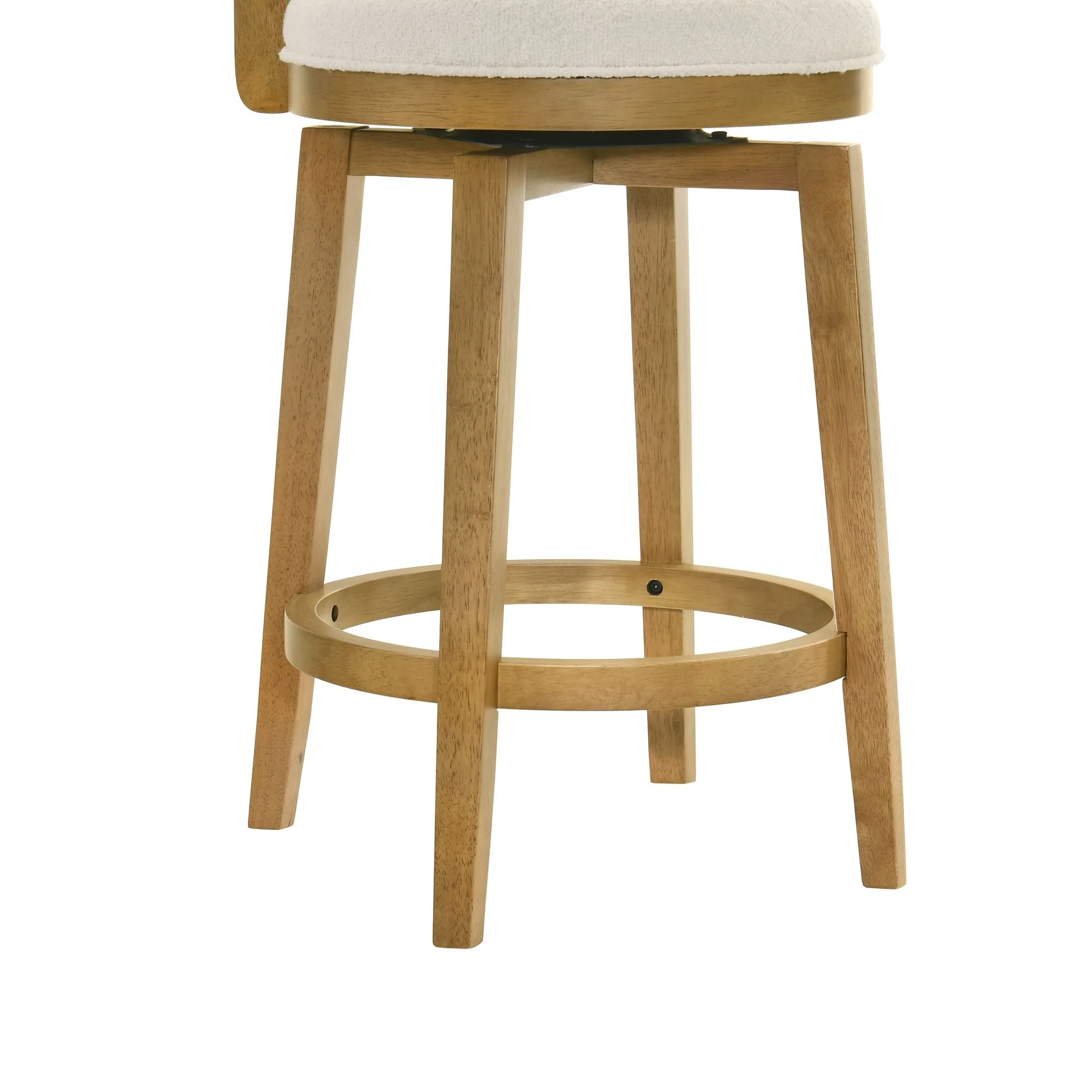 Winsley - Coastal Modern Swivel Wood Counter Height Kitchen Bar Stool - Image 18