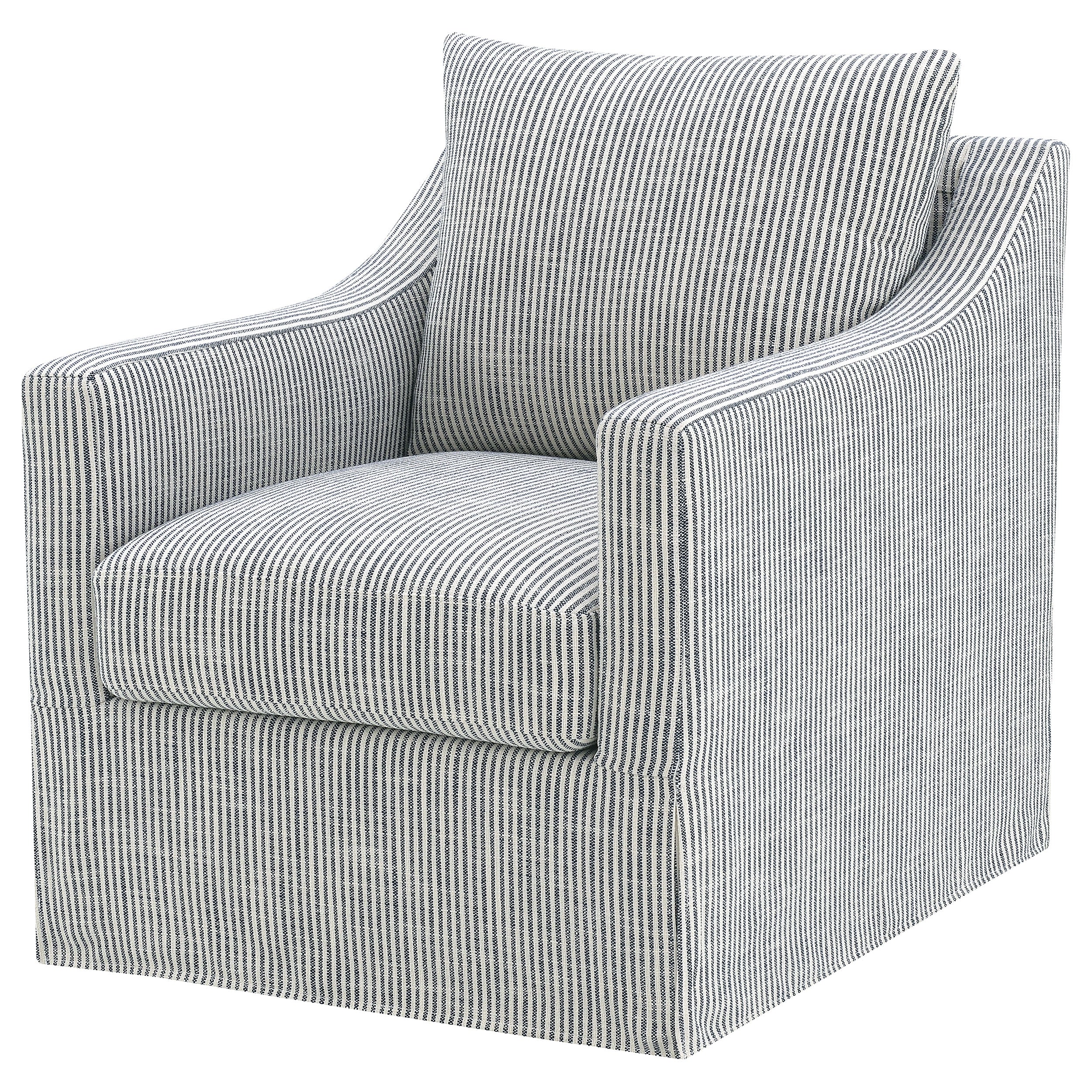 Winter Upholstered Swivel Accent Chair in Grey - Image 5