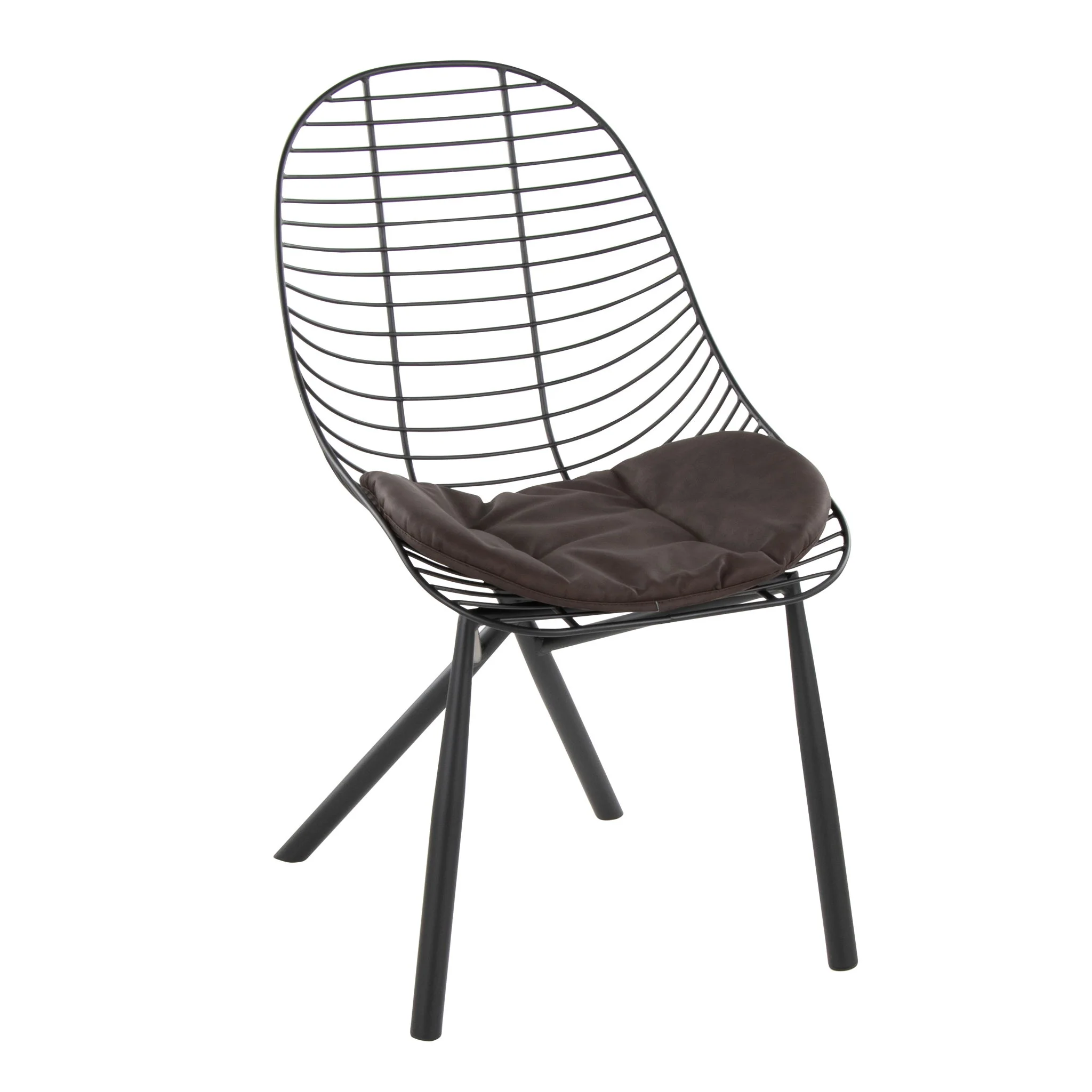 Wired - Contemporary Chair (Set of 2) - Black / Espresso - Image 3