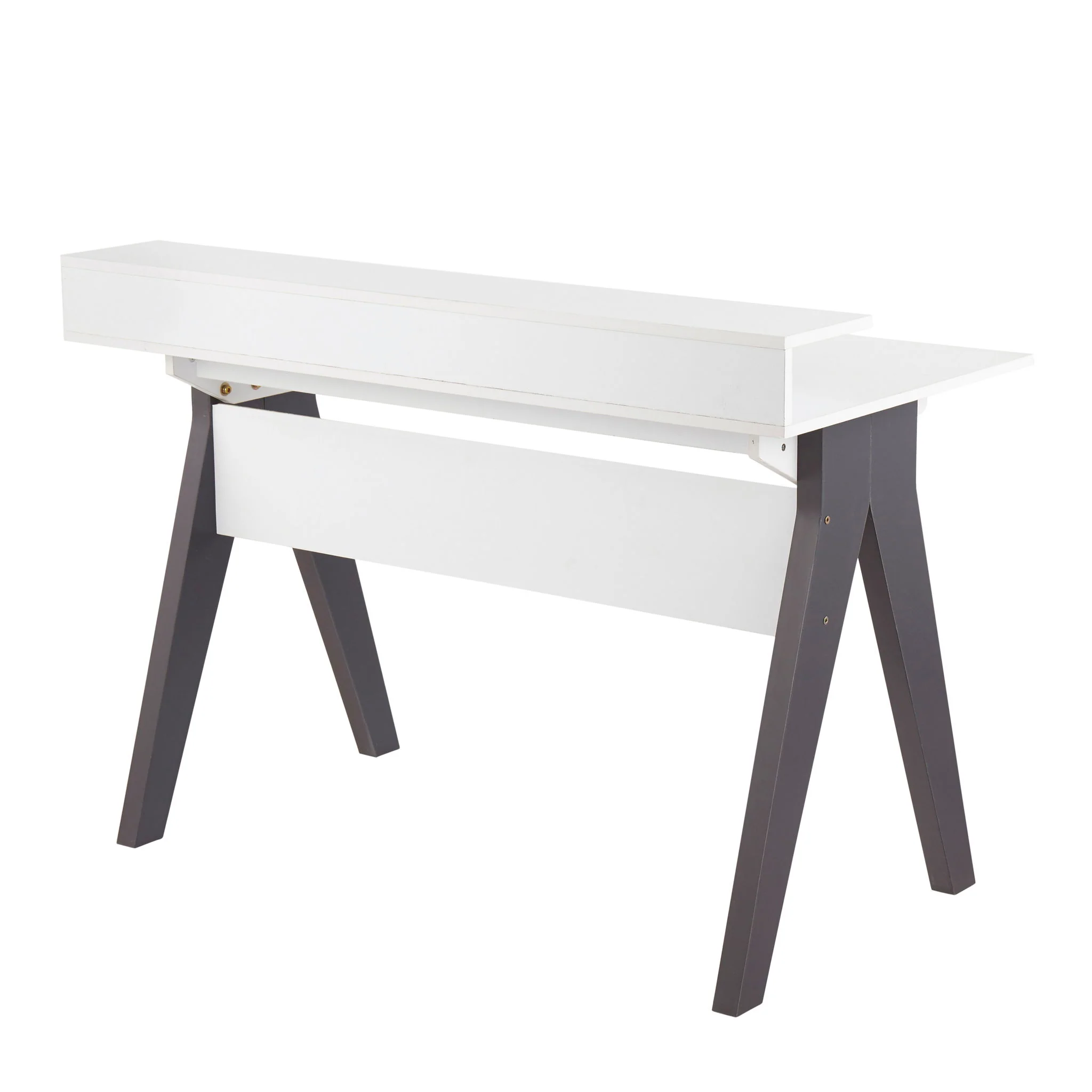 Wishbone - Contemporary Desk - Gray / White - Image 3