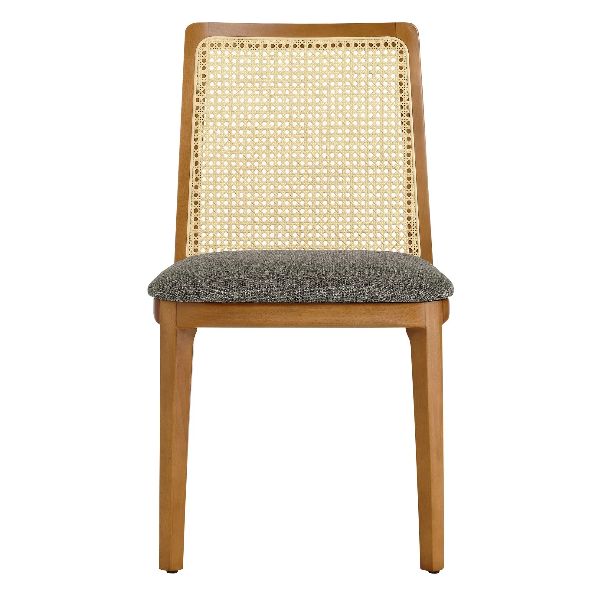 Wood and Rattan Dining Side Chair - Image 14