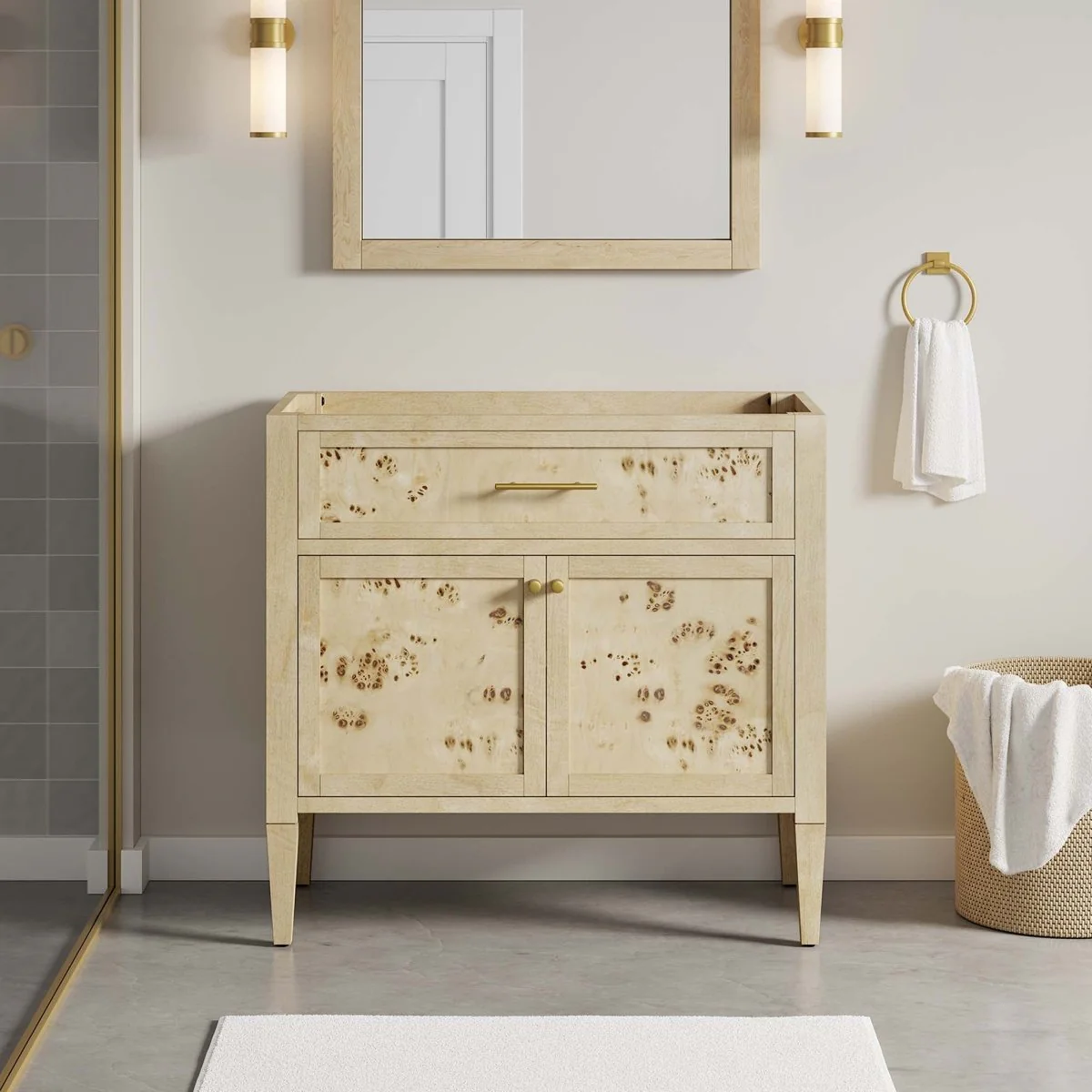 Wood Bathroom Vanity Cabinet (Sink Basin Not Included) - Vanity Base Storage - Image 60