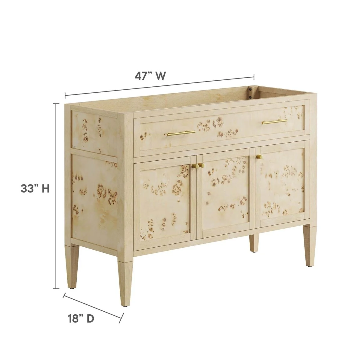 Wood Bathroom Vanity Cabinet (Sink Basin Not Included) - Vanity Base Storage - Image 84