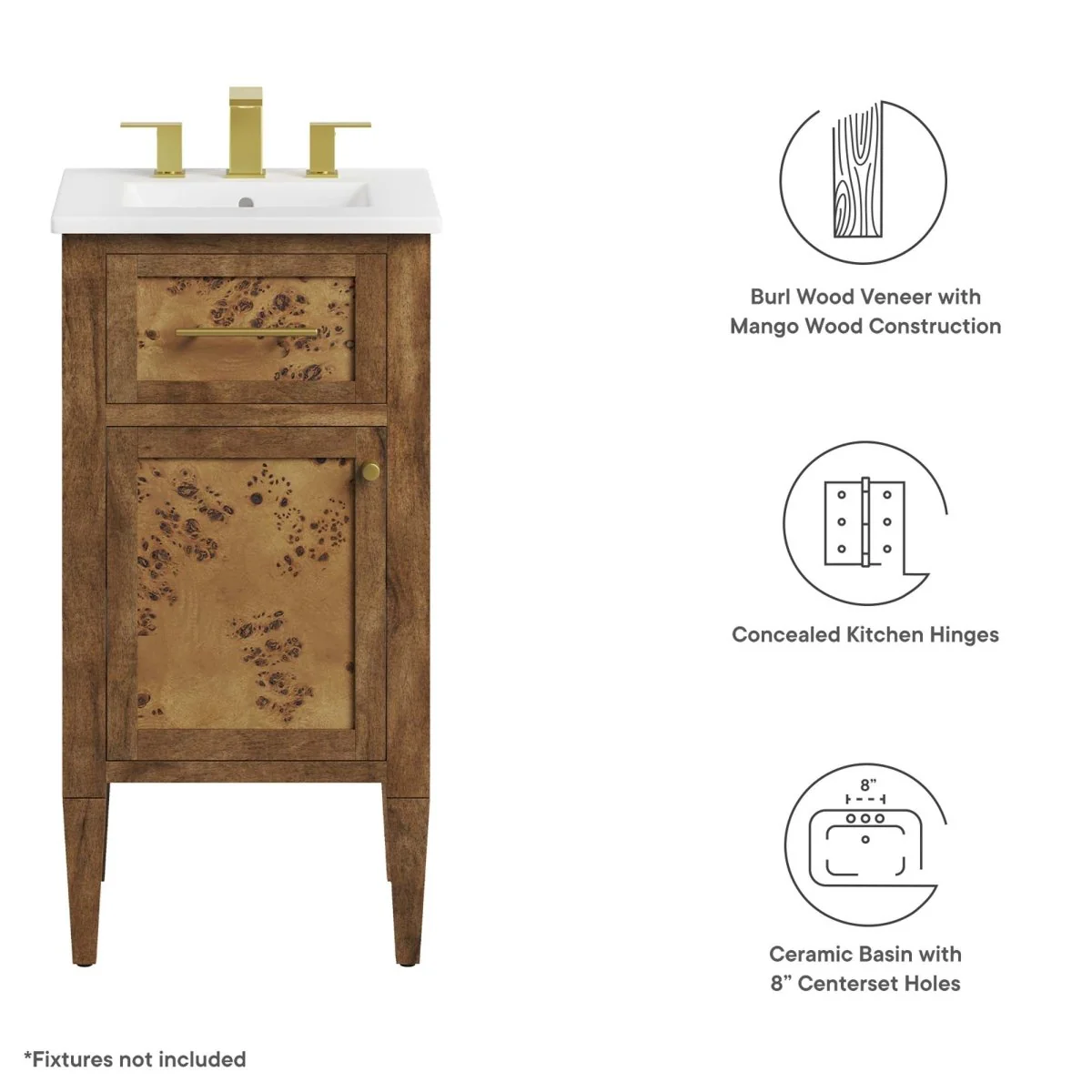 Wood Bathroom Vanity Cabinet with Countertop and Storage, Multiple Configurations - Image 38