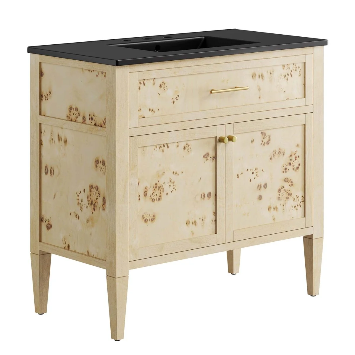 Wood Bathroom Vanity Cabinet with Countertop and Storage, Multiple Configurations - Image 85