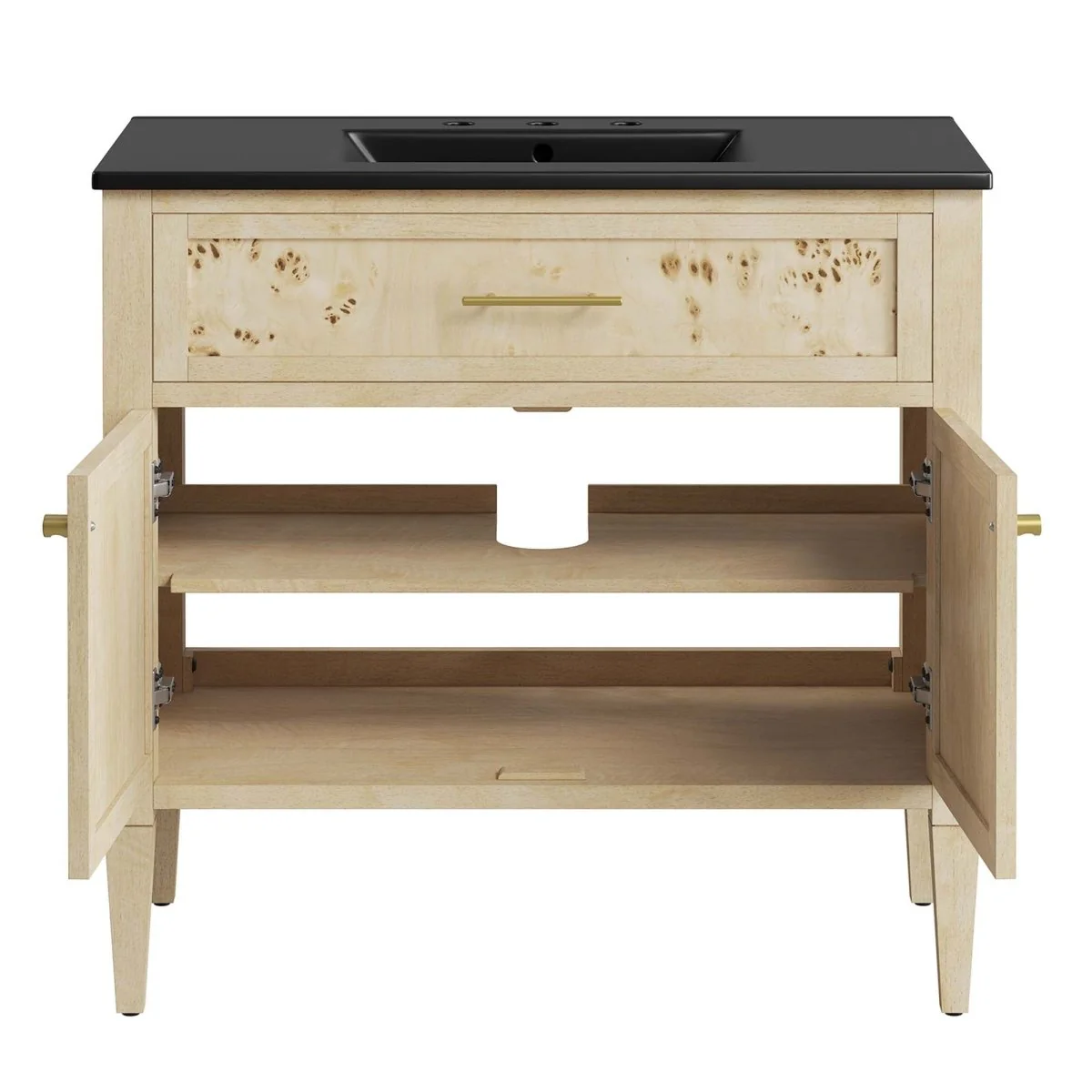 Wood Bathroom Vanity Cabinet with Countertop and Storage, Multiple Configurations - Image 93