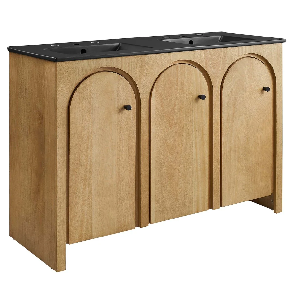 Wood Bathroom Vanity Collection with Ceramic Sink for Single and Double Use - Image 111