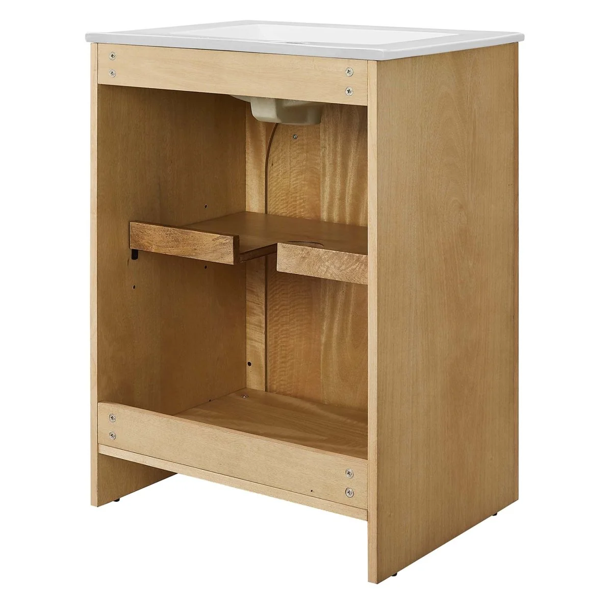 Wood Bathroom Vanity Collection with Ceramic Sink for Single and Double Use - Image 17