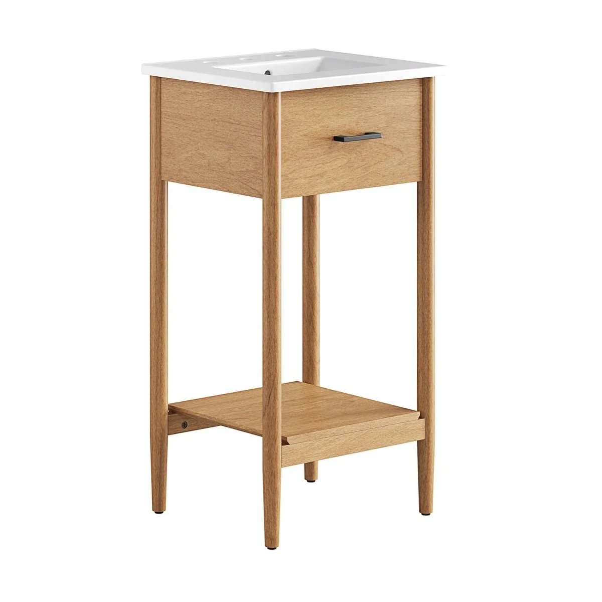 Wood Bathroom Vanity with Sink — Elegant Solid Wood Vanity Cabinet for Bathrooms - Image 130