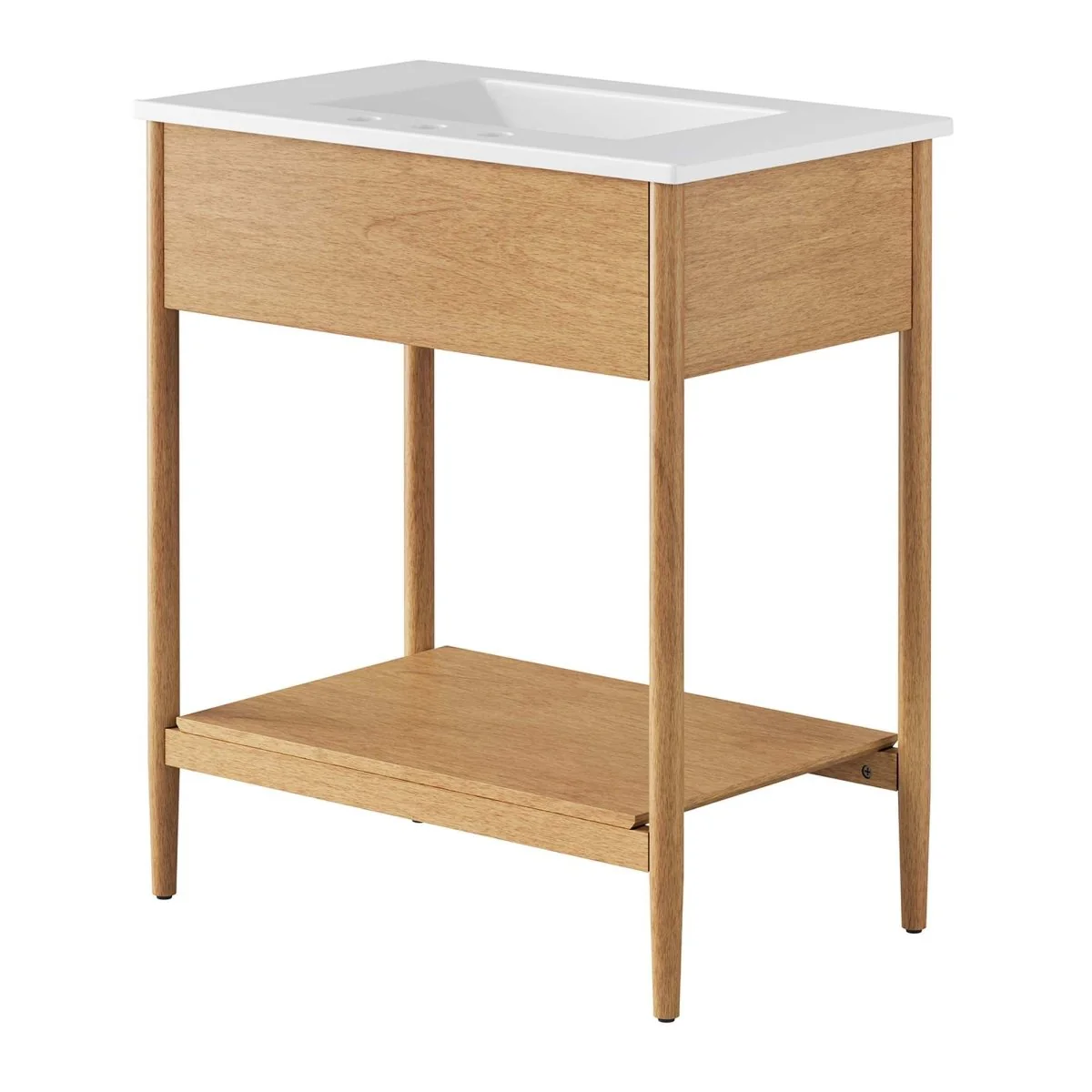 Wood Bathroom Vanity with Sink — Elegant Solid Wood Vanity Cabinet for Bathrooms - Image 208