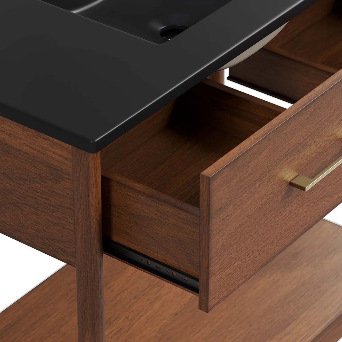Wood Bathroom Vanity with Sink — Elegant Solid Wood Vanity Cabinet for Bathrooms - Image 9