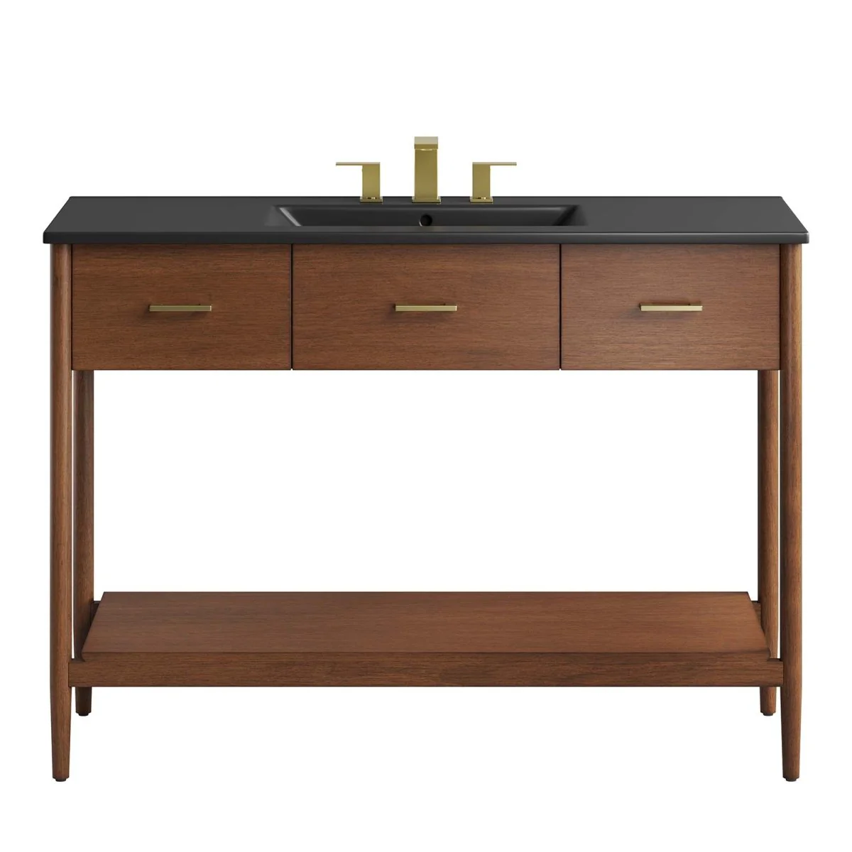 Wood Bathroom Vanity with Sink — Elegant Solid Wood Vanity Cabinet for Bathrooms - Image 98