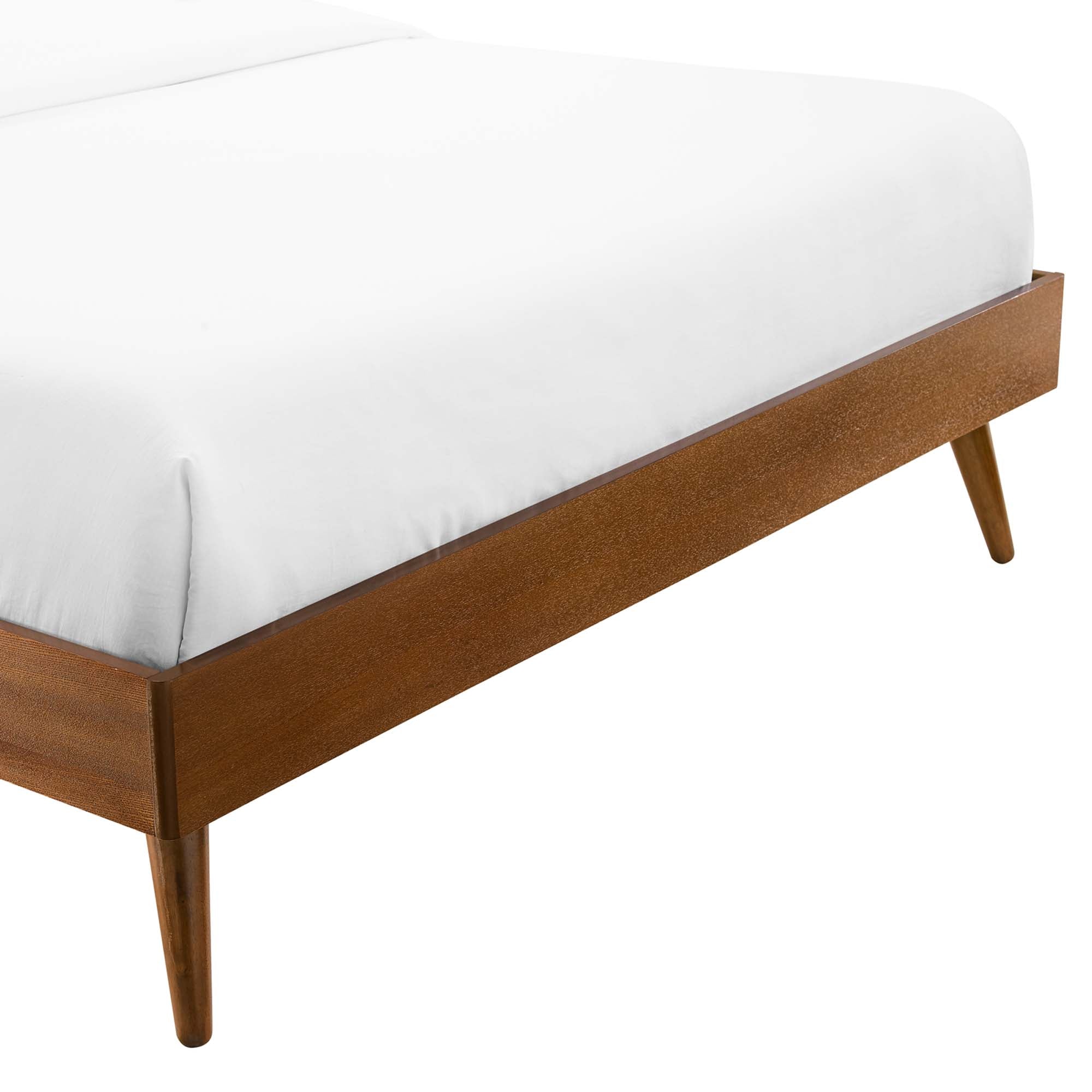 Wood Platform Bed Frame with Slatted Support - Image 10