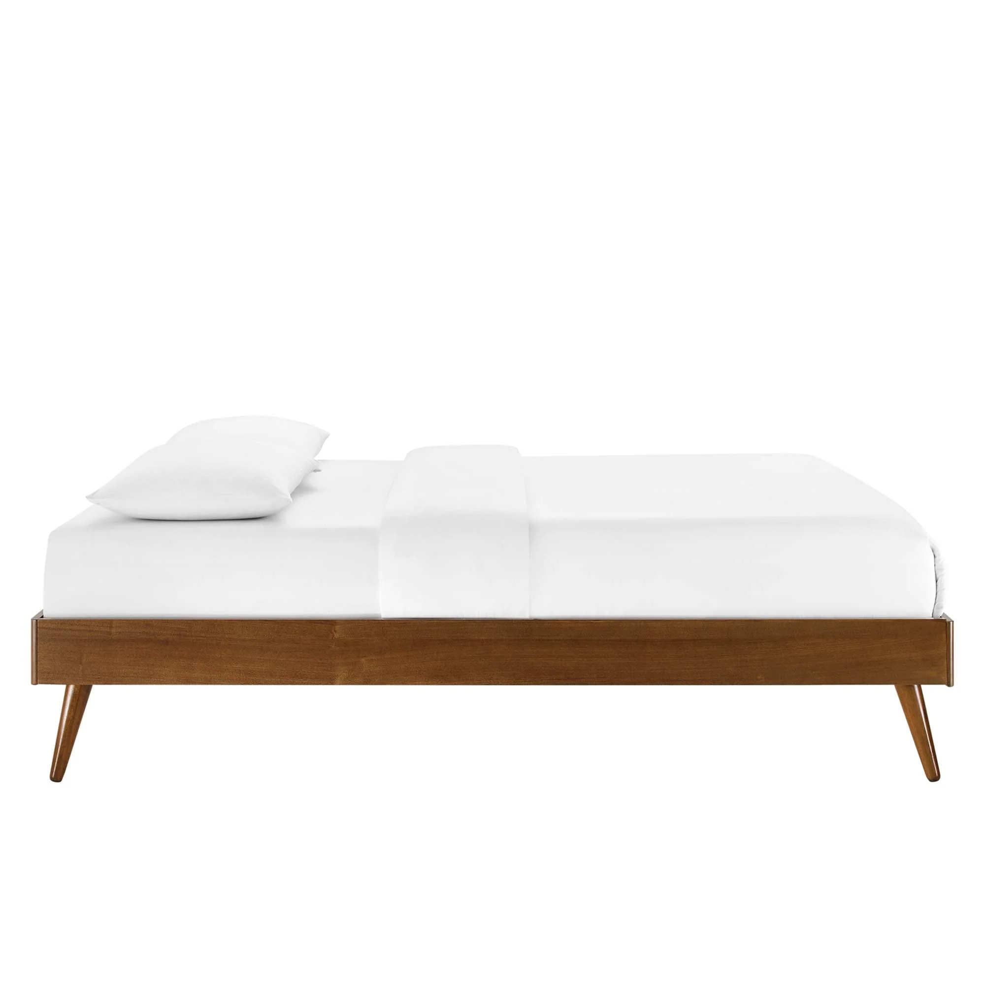 Wood Platform Bed Frame with Slatted Support - Image 18