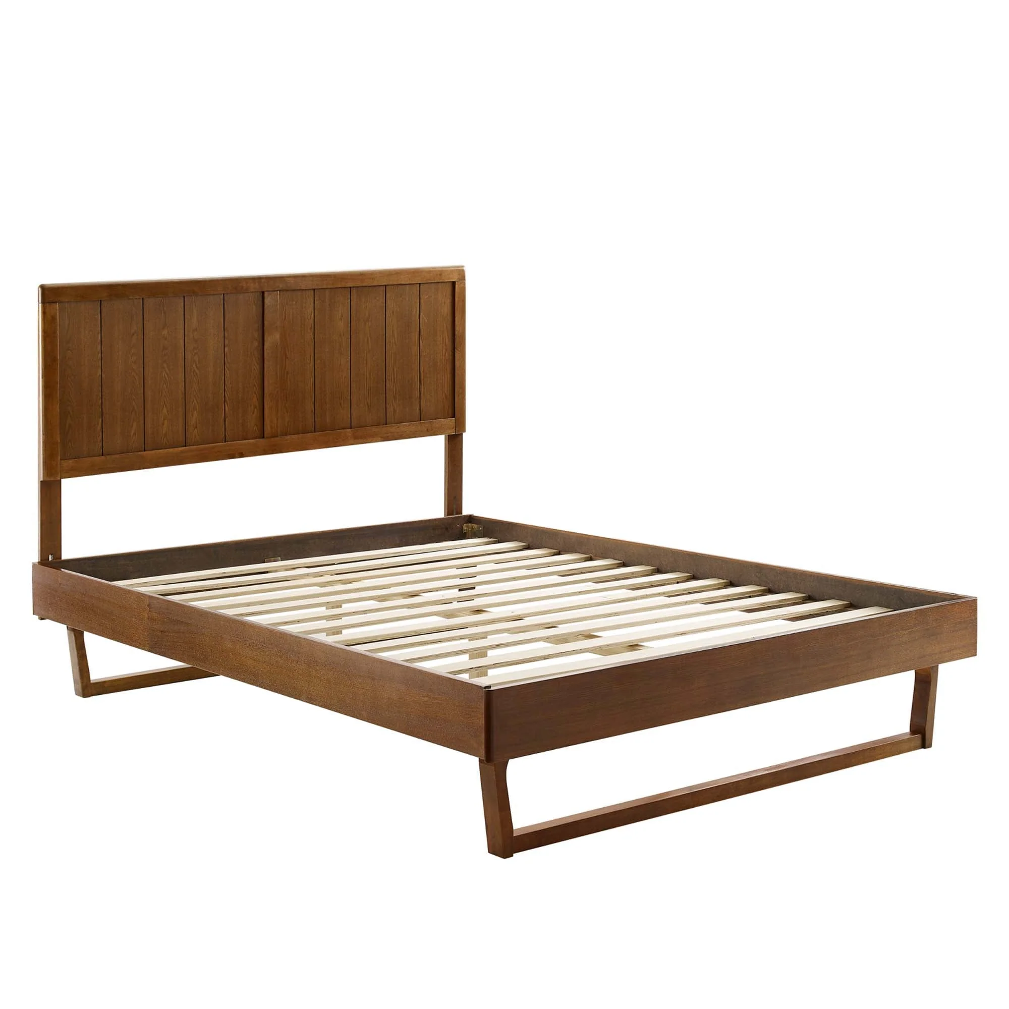 Wood Platform Bed with Angular Frame - Image 47