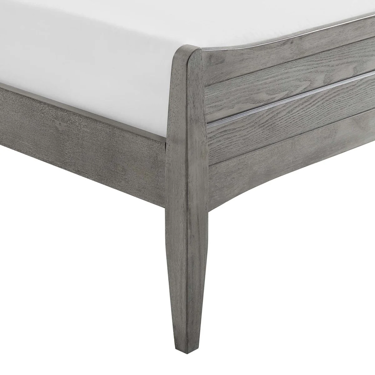 Wood Platform Bed with Slatted Headboard and Footboard - Image 10