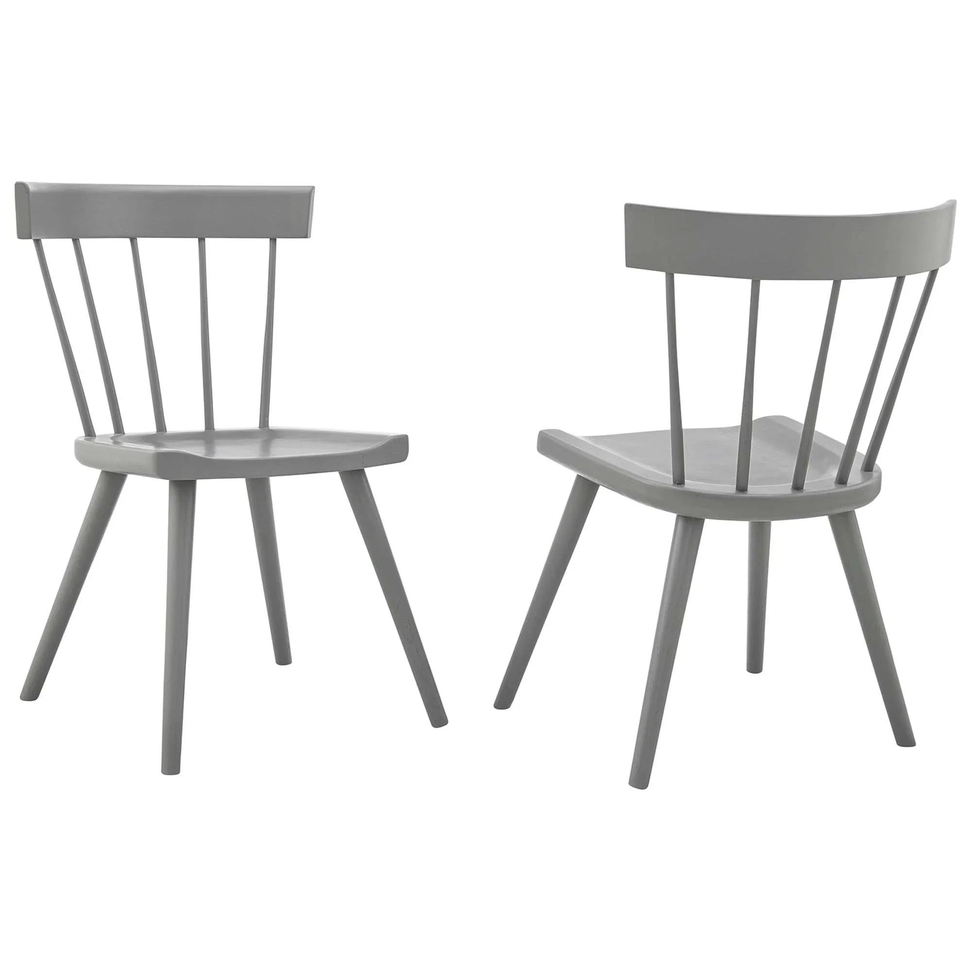 Wood Spindle Dining Side Chairs Set of 2 – Natural Wood - Image 19