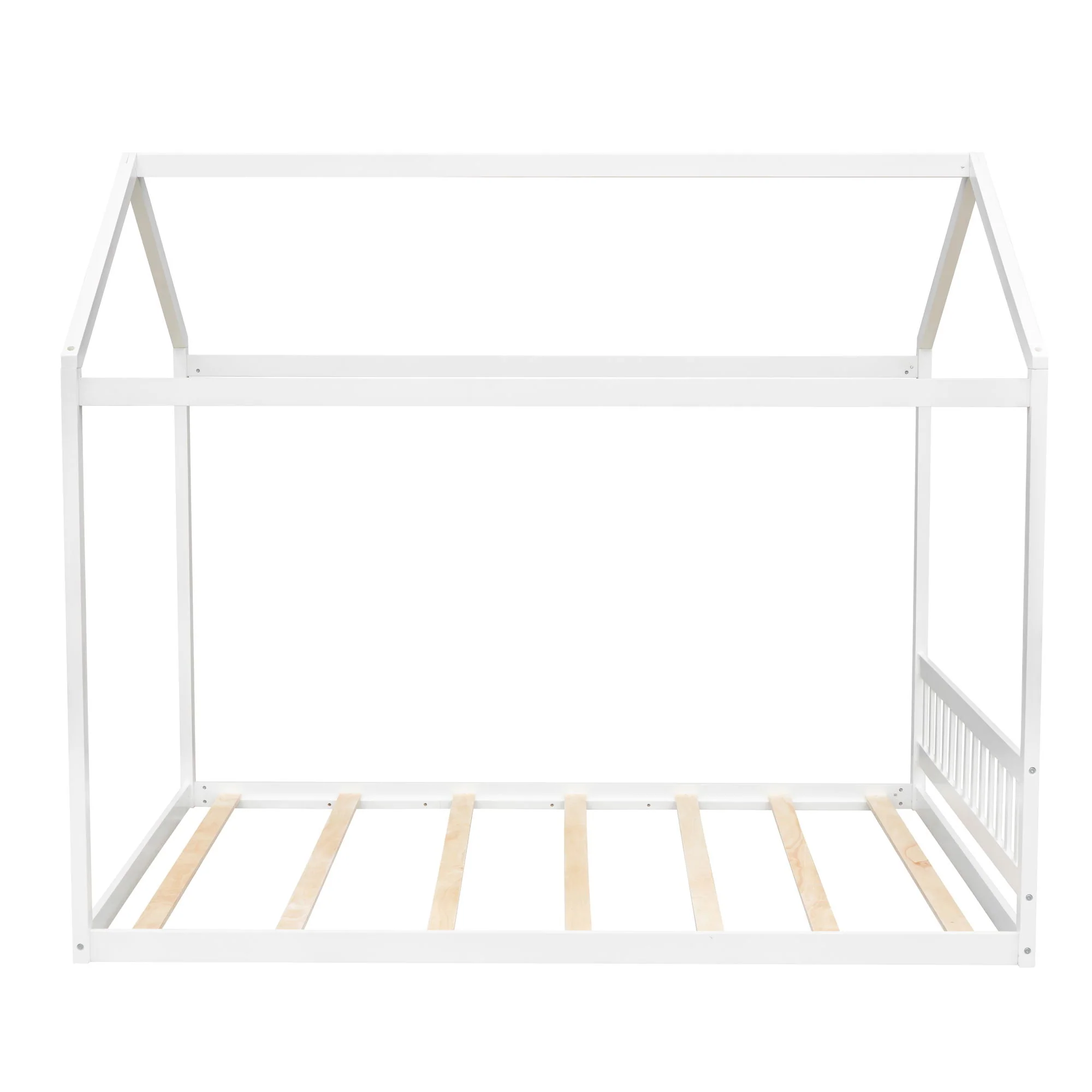 Wooden House Bed With Headboard - Image 2