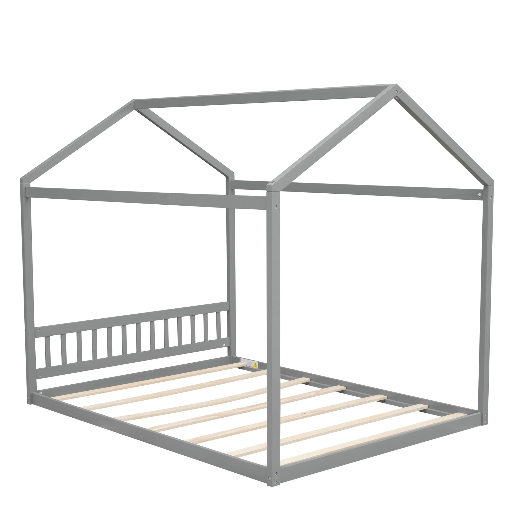Wooden House Bed With Headboard - Image 9